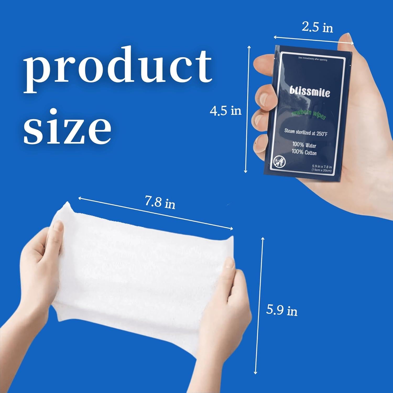 Toallitas Húmedas Blissmile 100% Agua - 22 Unidades