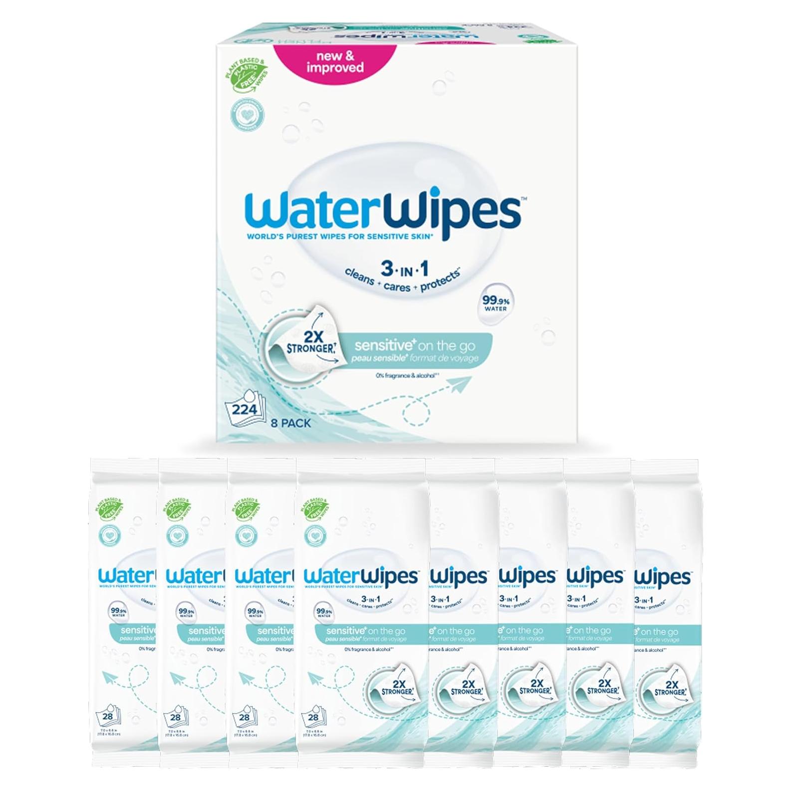Toallitas Húmedas WaterWipes Sensitive+ 224 Unidades Hipoalergénicas