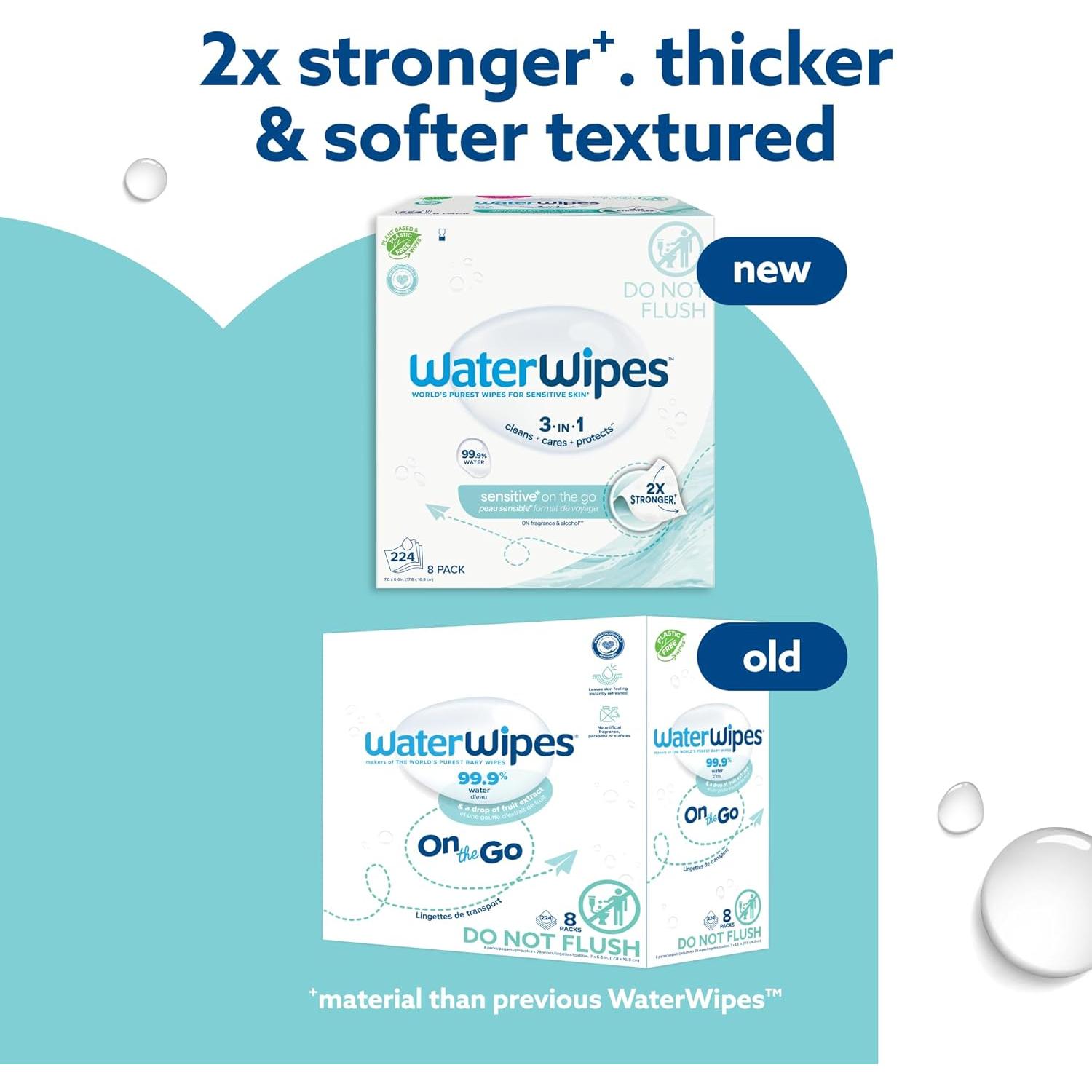 Toallitas Húmedas WaterWipes Sensitive+ 224 Unidades Hipoalergénicas