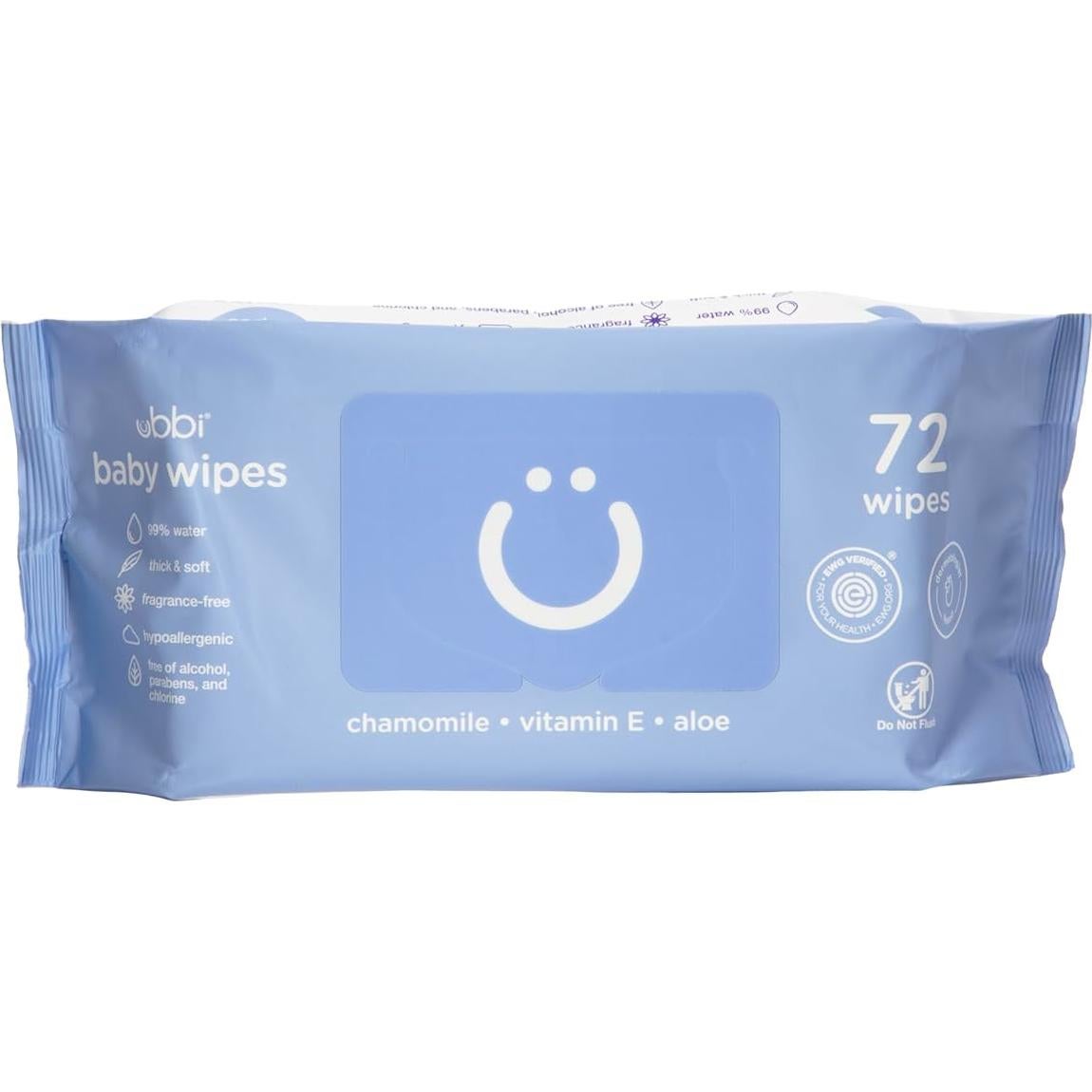 Toallitas Húmedas para Bebés Ubbi 216 Unidades Hipoalergénicas