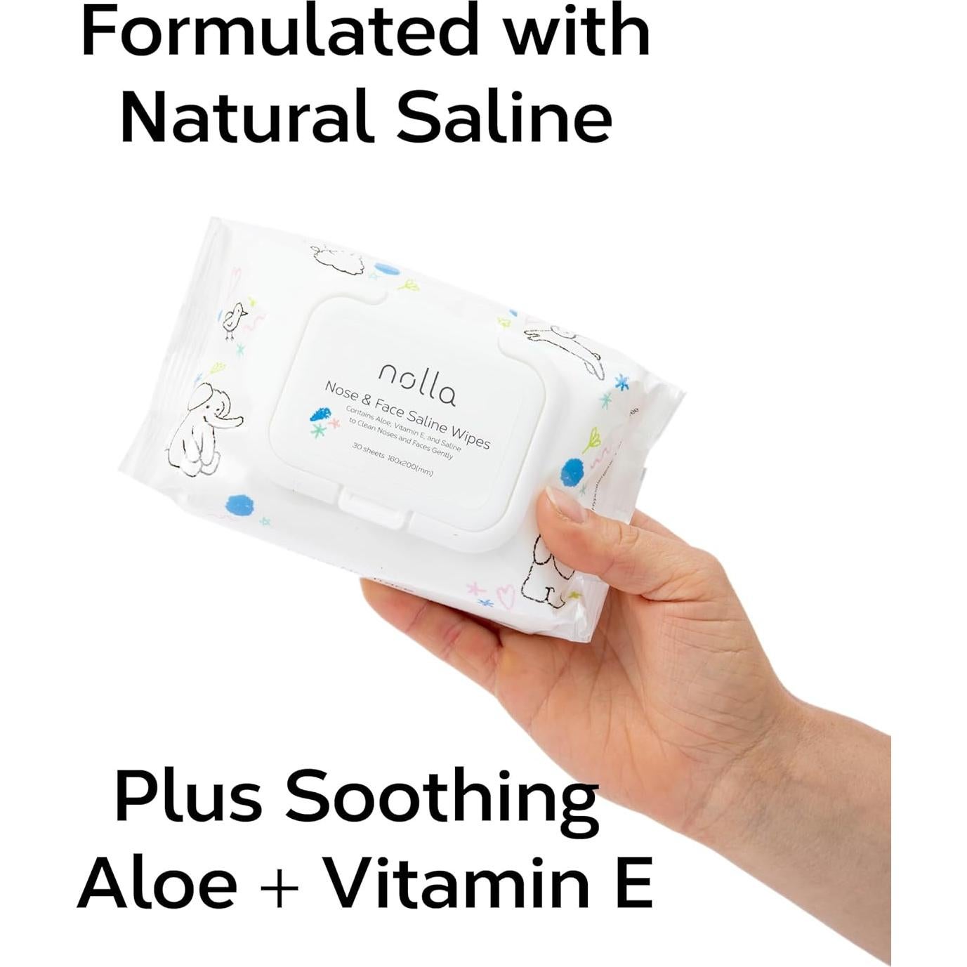 Toallitas Nasales y Faciales Nolla para Bebés - 90 Unidades
