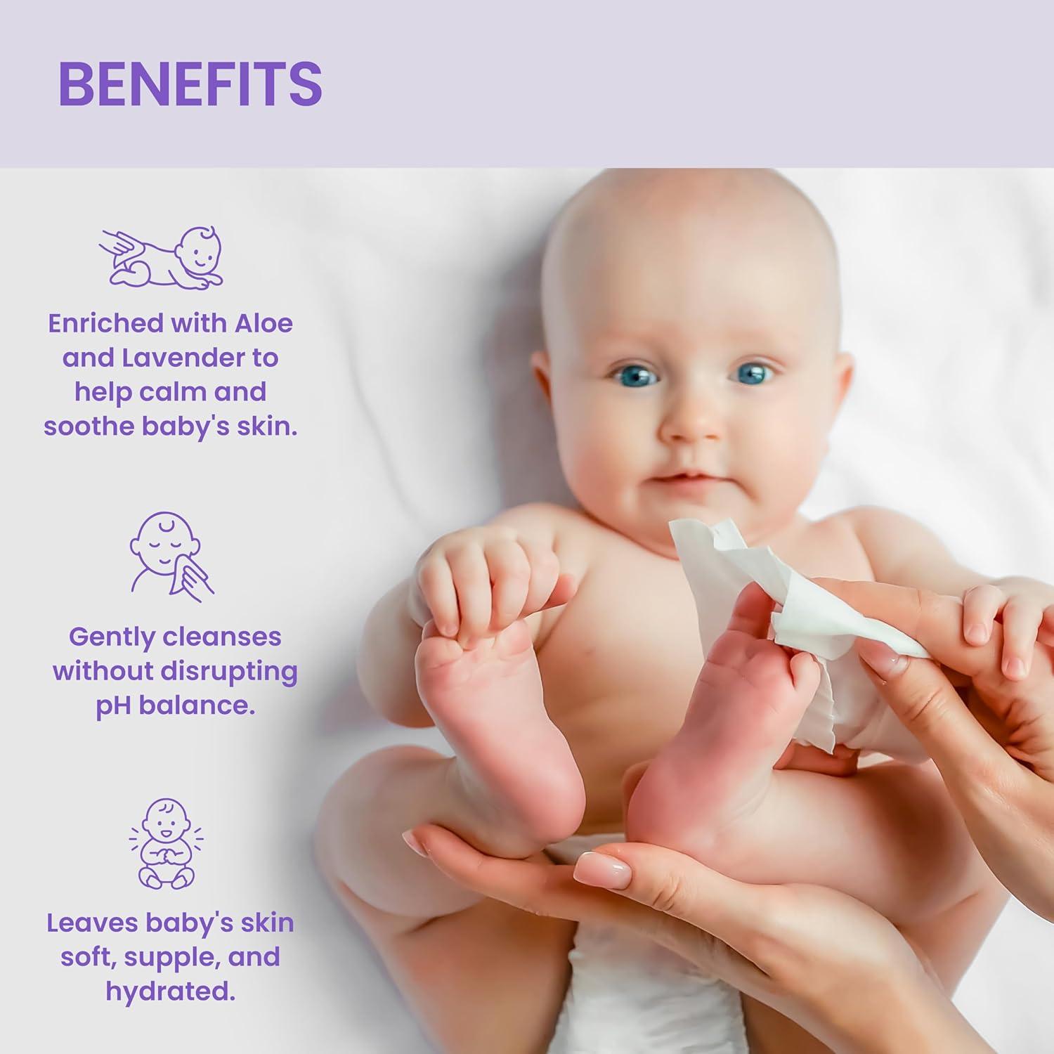 Toallitas Calmantes para Bebés Himalaya - 72 Unidades, Aloe Vera y Lavanda