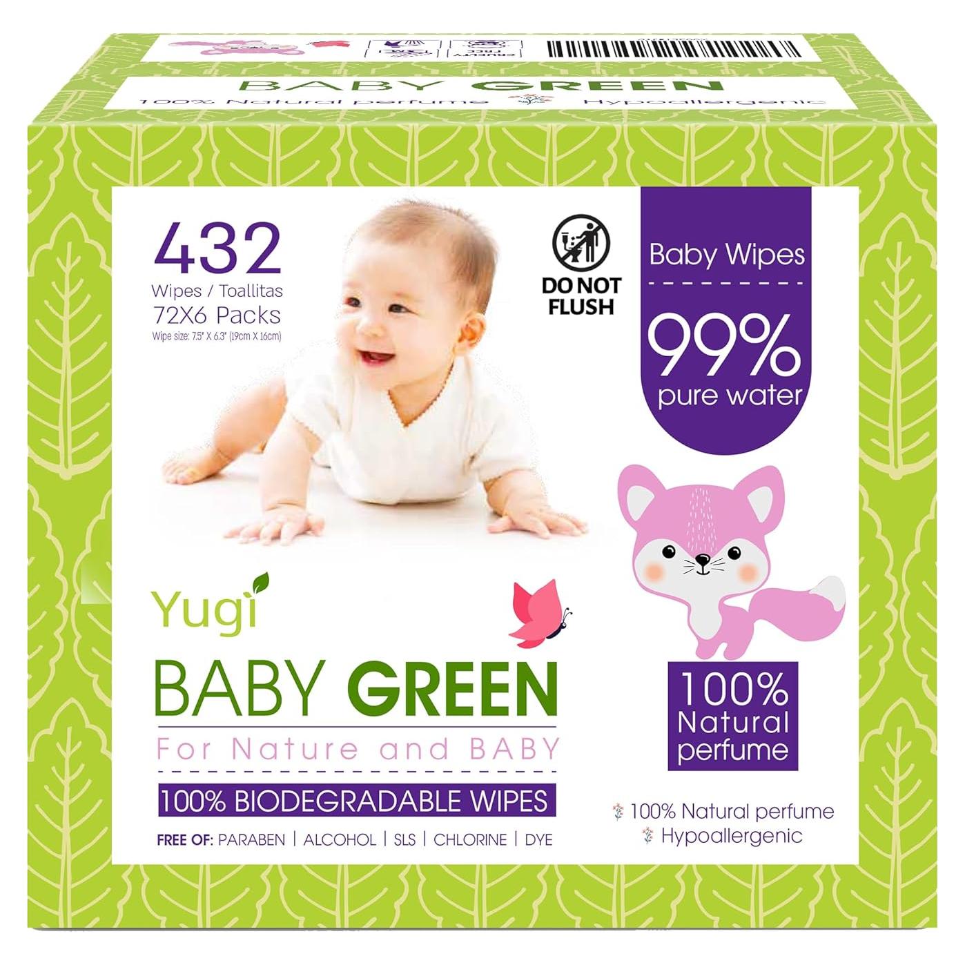 Toallitas Húmedas Biodegradables para Bebés - 432 Unidades