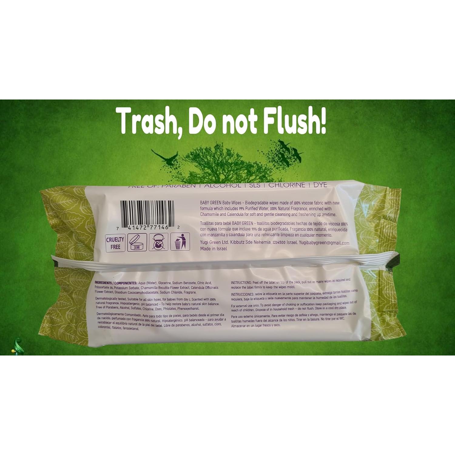 Toallitas Húmedas Biodegradables para Bebés - 432 Unidades