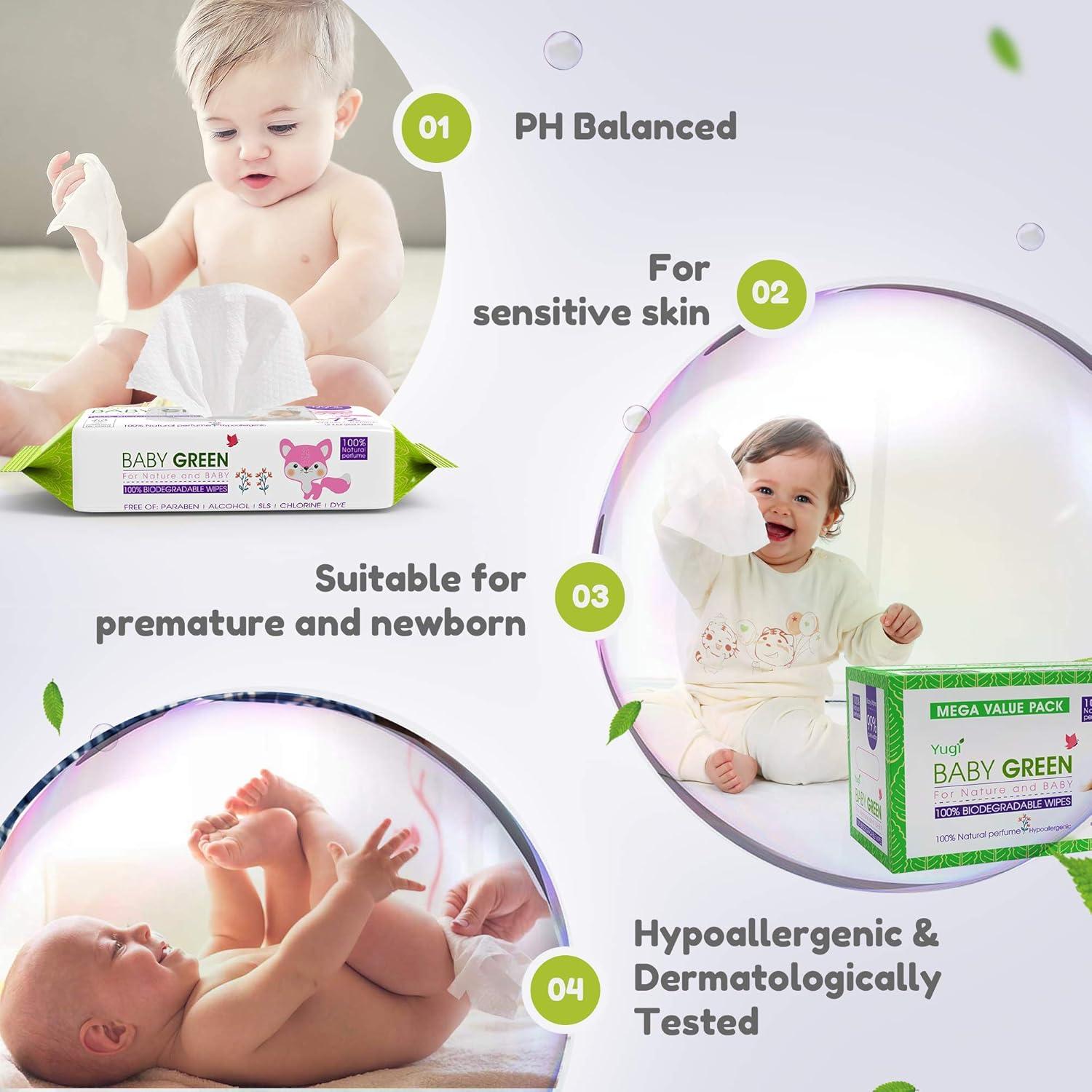 Toallitas Húmedas Biodegradables para Bebés - 432 Unidades