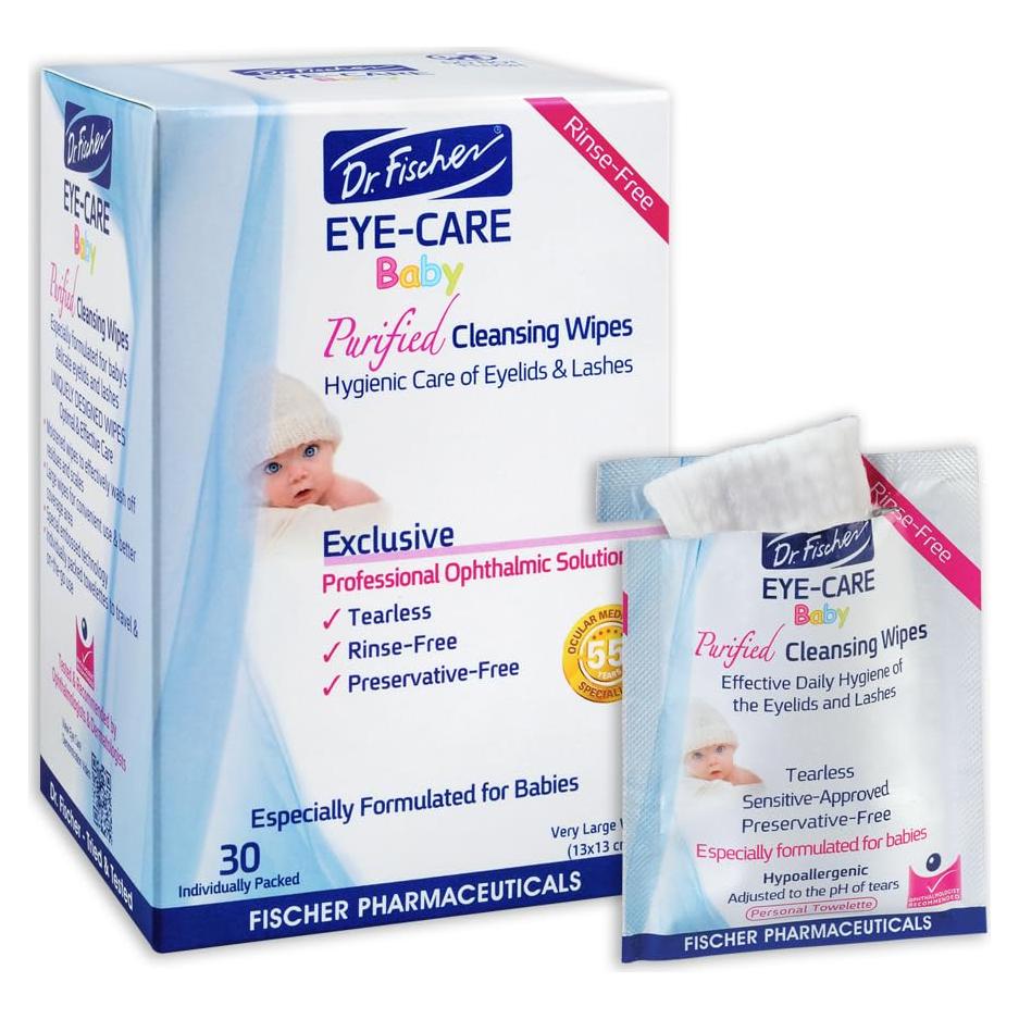 Toallitas para Párpados Bebé Dr. Fischer - 30 Unidades Hipoalergénicas