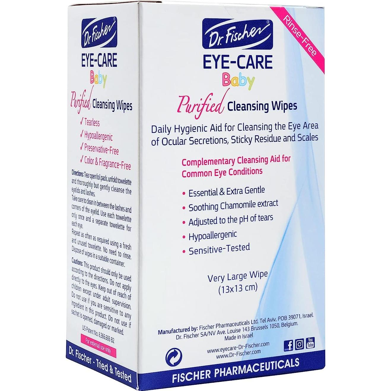 Toallitas para Párpados Bebé Dr. Fischer - 30 Unidades Hipoalergénicas