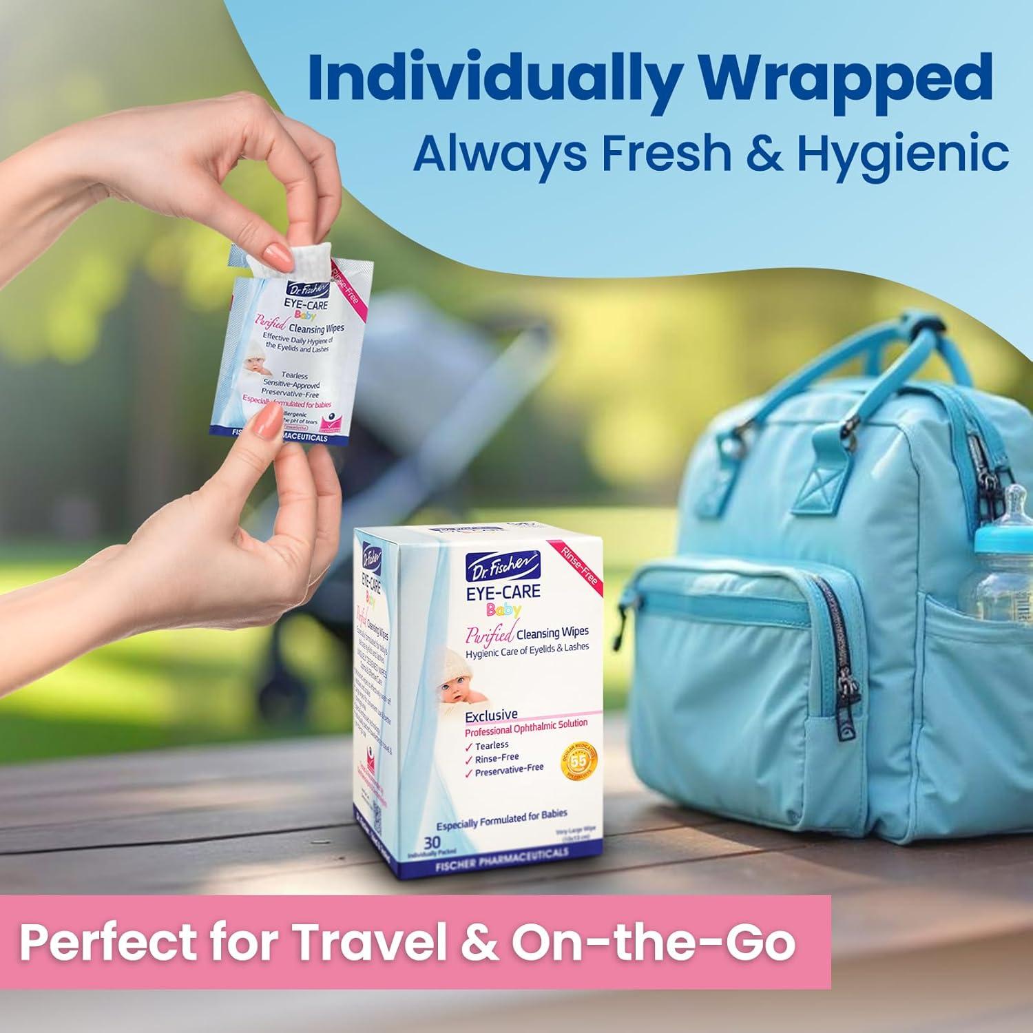 Toallitas para Párpados Bebé Dr. Fischer - 30 Unidades Hipoalergénicas