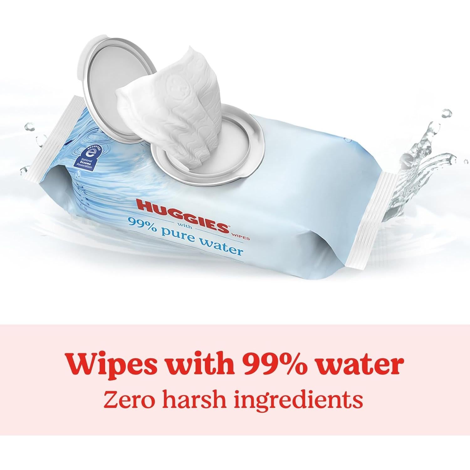 Toallitas Huggies 99% Agua Pura Sin Fragancia - 504 Unidades