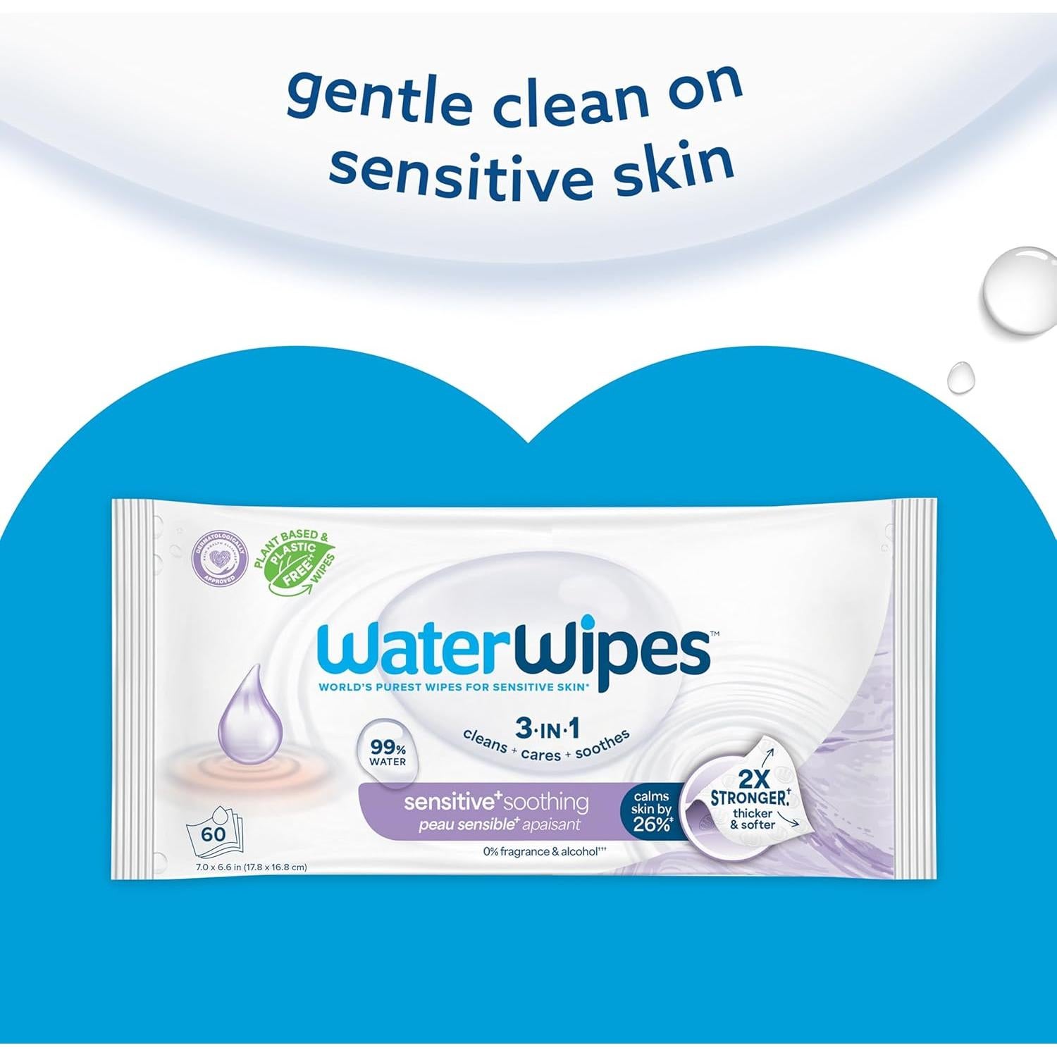 Toallitas Húmedas WaterWipes 360 Unidades Calmantes para Bebés