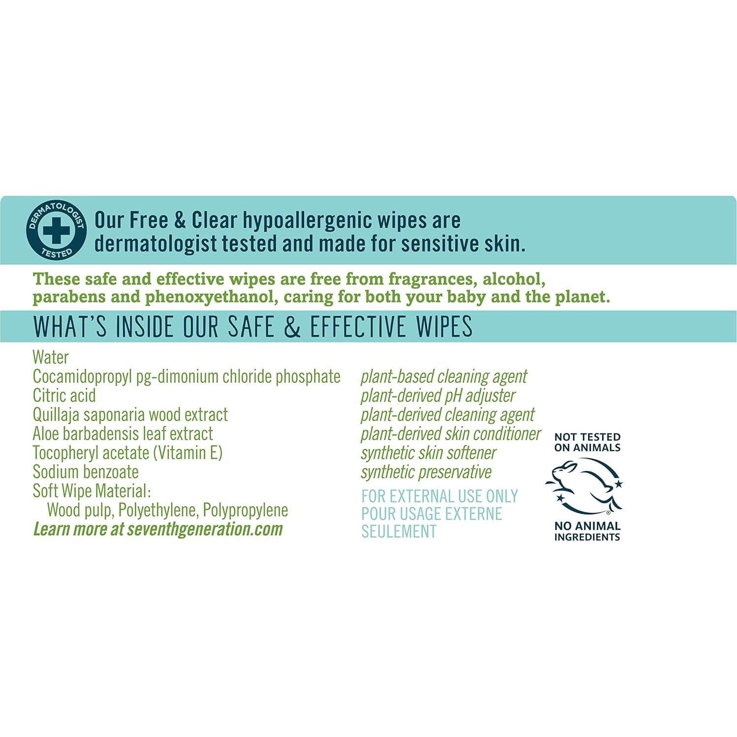 Toallitas Húmedas para Bebés Seventh Generation 504 Unidades