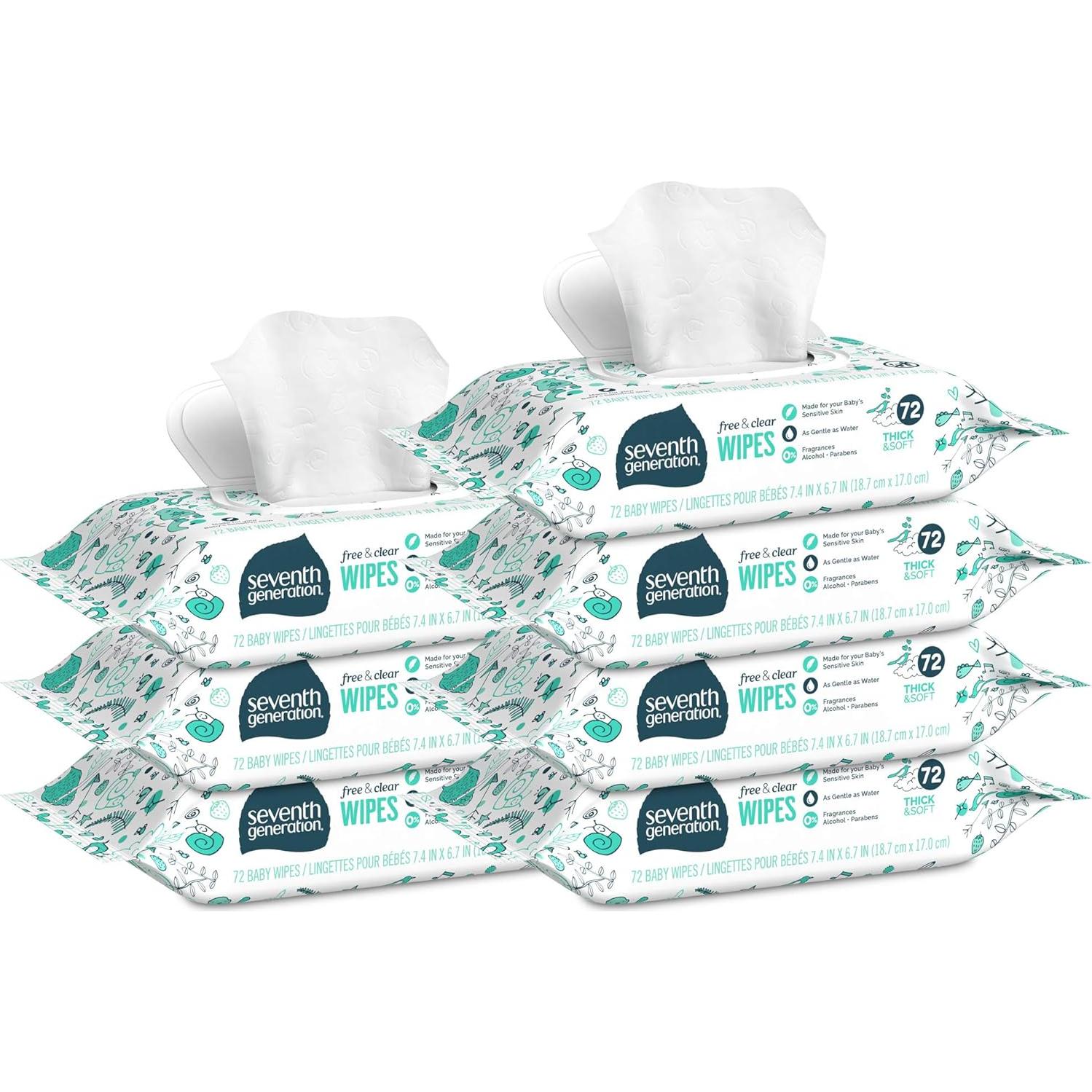 Toallitas Húmedas para Bebés Seventh Generation 504 Unidades