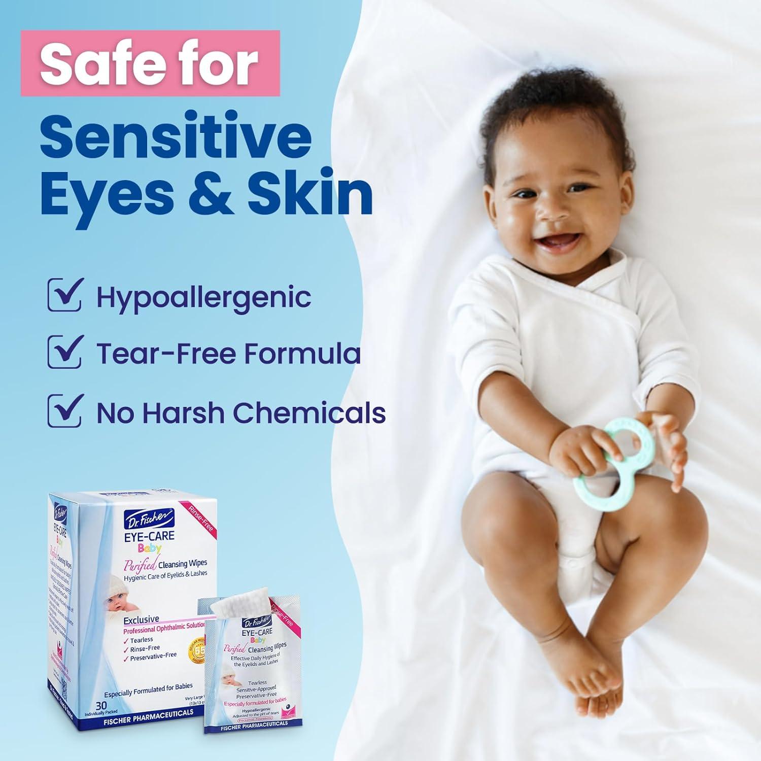 Toallitas para Párpados Premium Dr. Fischer 60 Unidades Hipoalergénicas