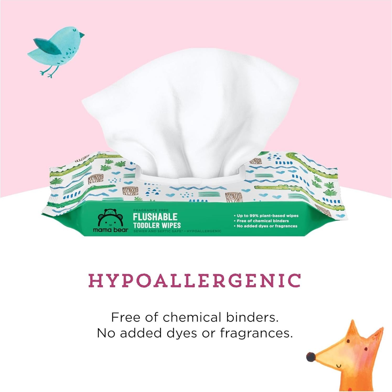 Toallitas para Inodoro Mama Bear Amazon - 336 Unidades Hipoalergénicas