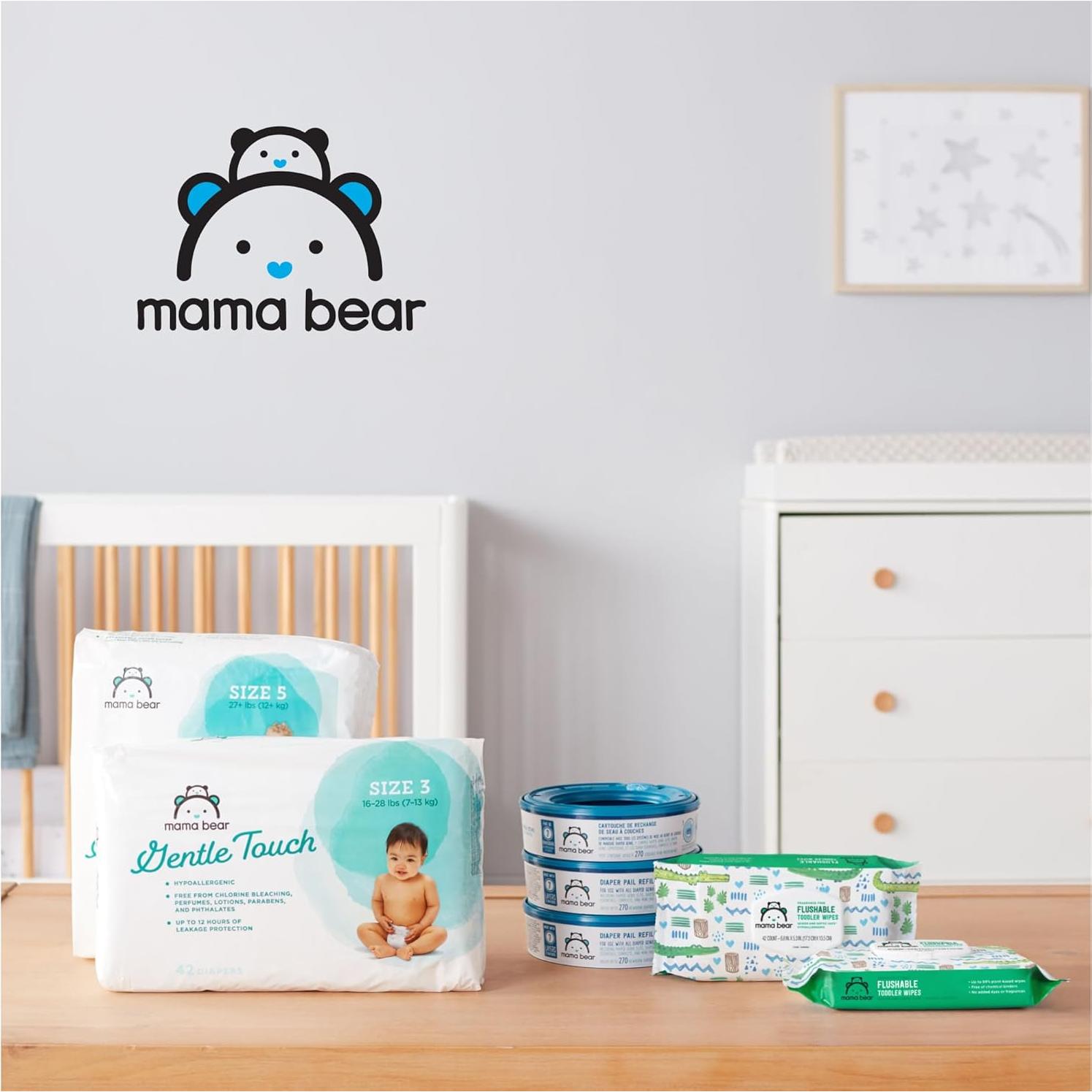 Toallitas para Inodoro Mama Bear Amazon - 336 Unidades Hipoalergénicas
