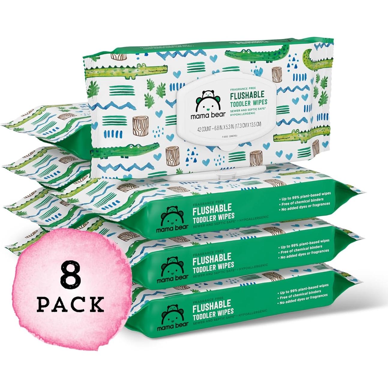 Toallitas para Inodoro Mama Bear Amazon - 336 Unidades Hipoalergénicas