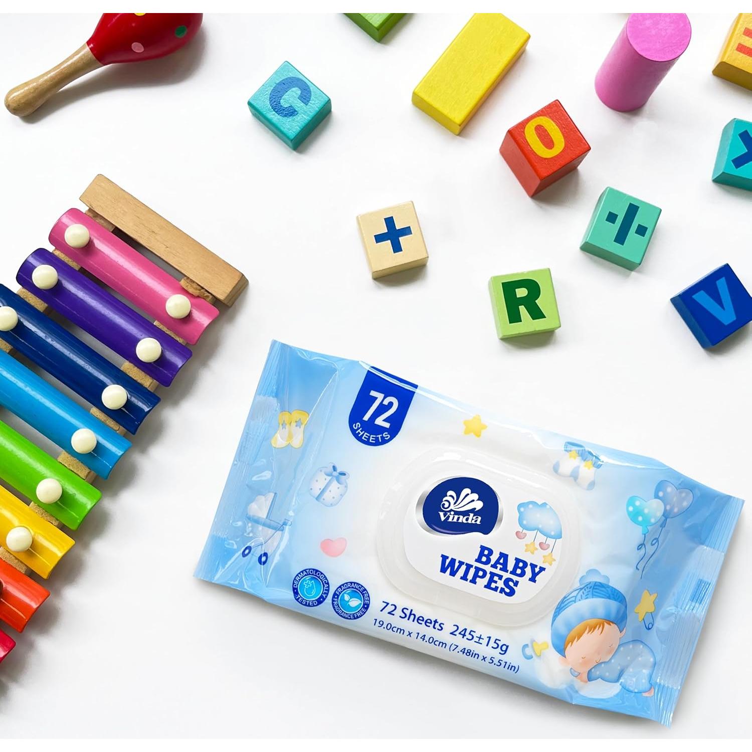 Toallitas Húmedas Vinda para Bebés Hipoalergénicas 864 Unidades