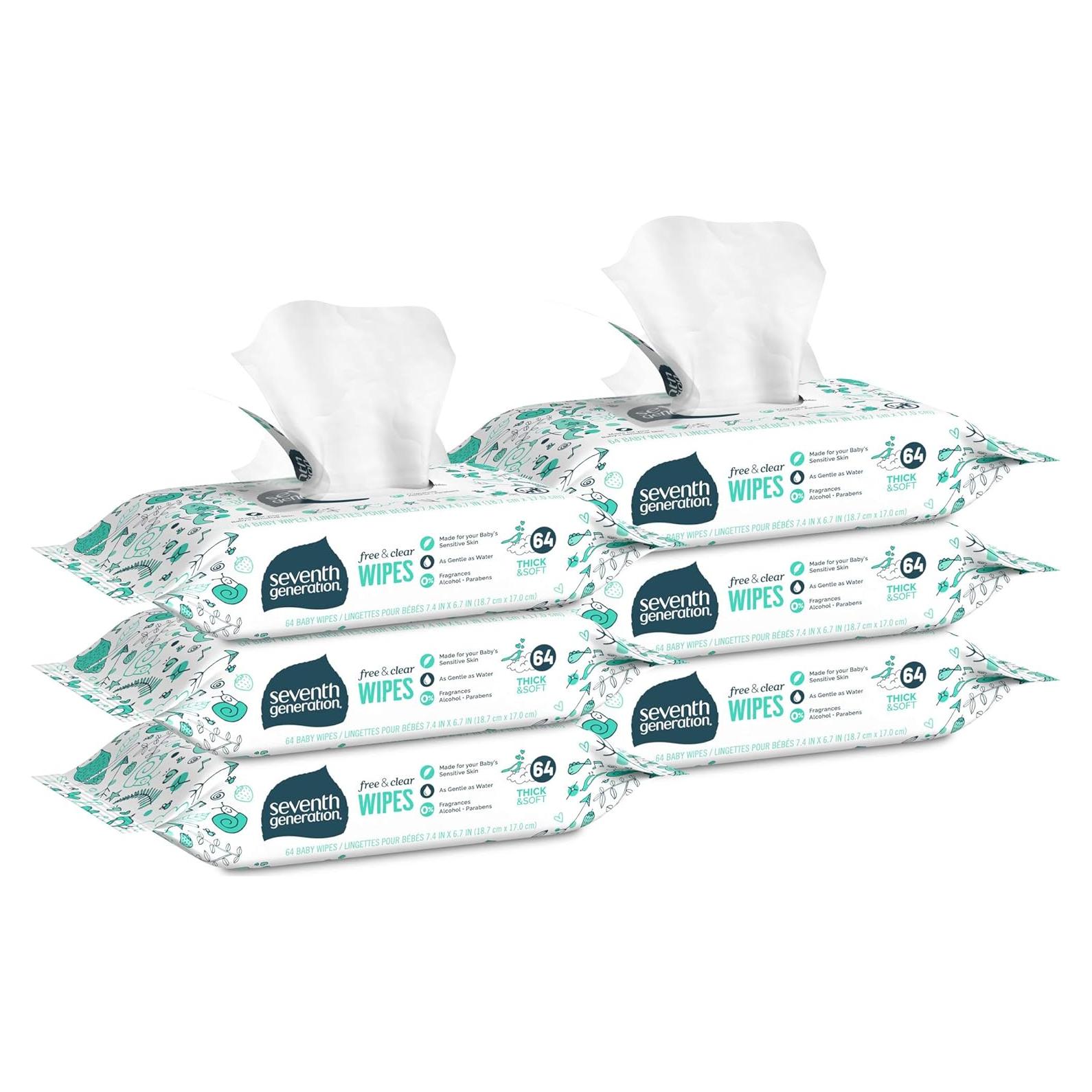 Toallitas para Bebés Seventh Generation, 384 Unidades Hipoalergénicas