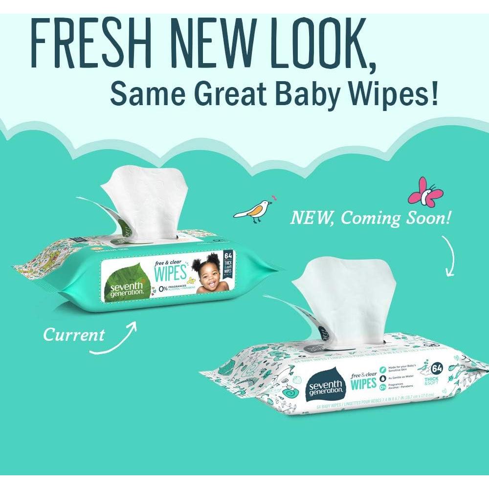 Toallitas para Bebés Seventh Generation, 384 Unidades Hipoalergénicas