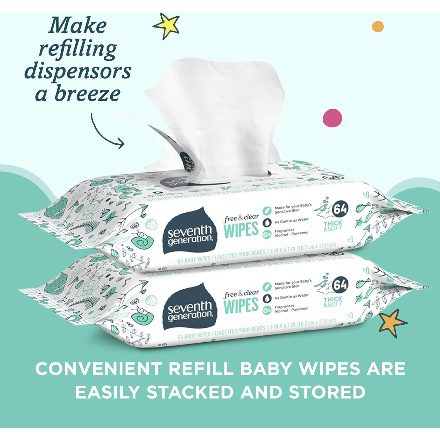 Toallitas para Bebés Seventh Generation, 384 Unidades Hipoalergénicas