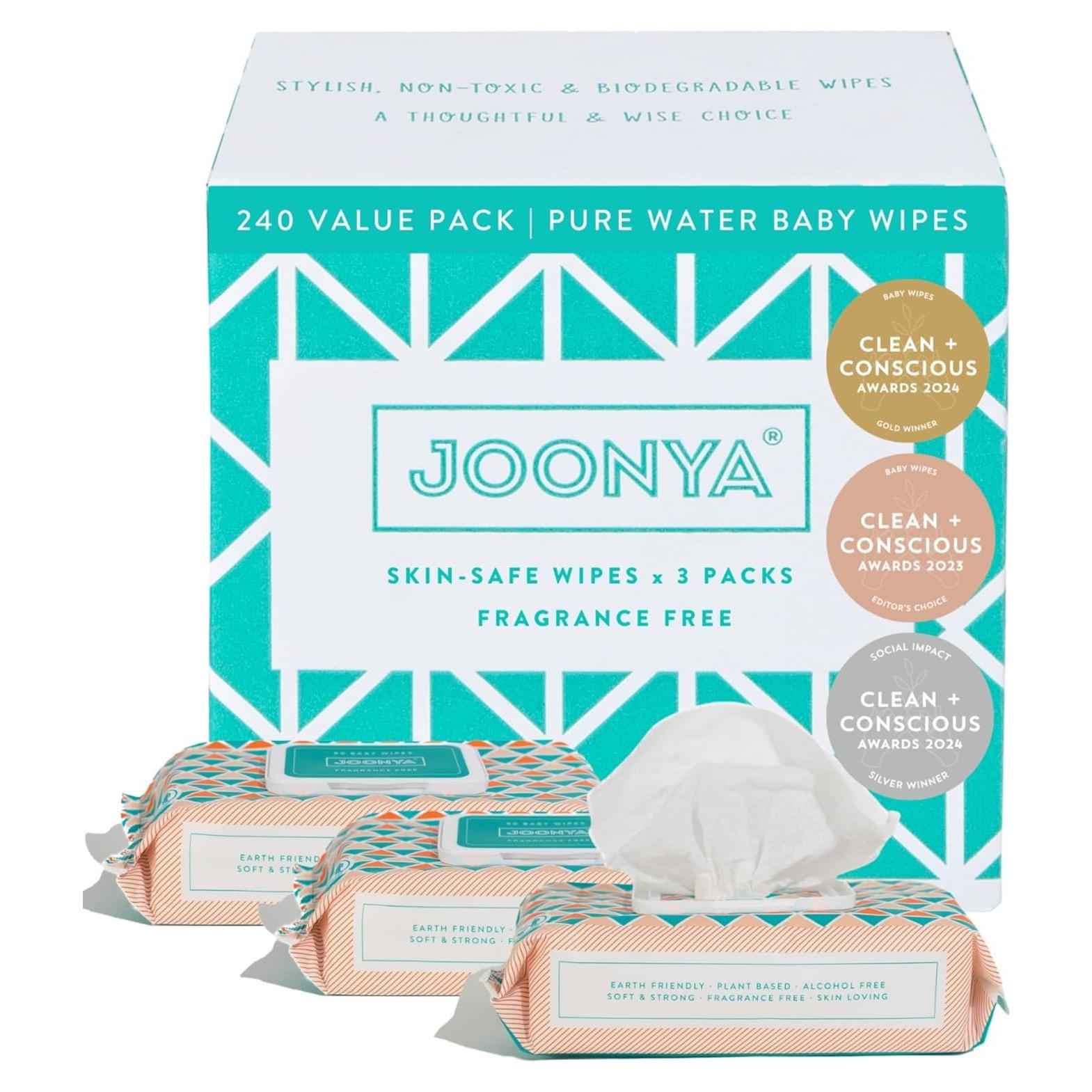 Toallitas para Bebés Joonya Sin Fragancia 240 Unidades Biodegradables