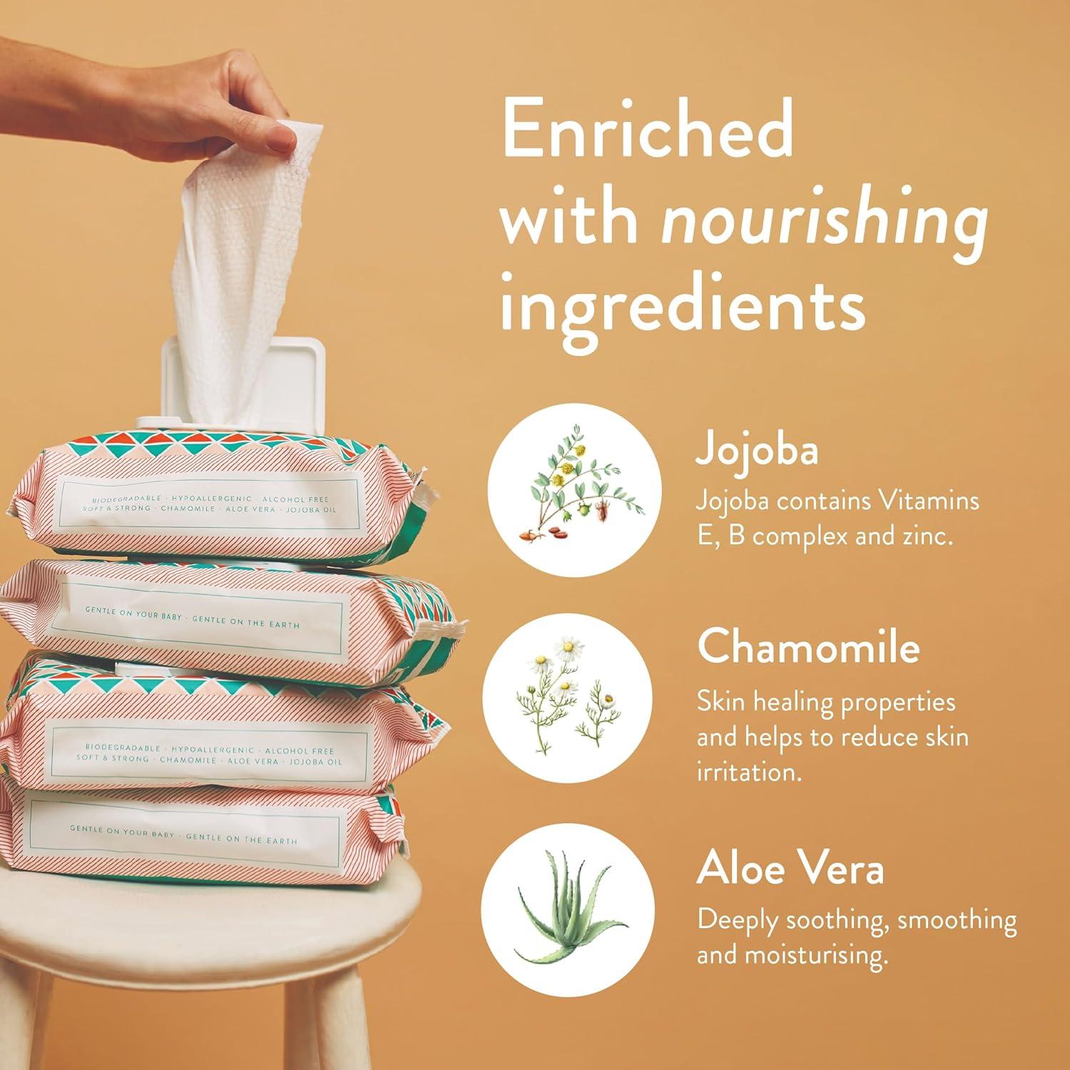 Toallitas para Bebés Joonya Sin Fragancia 240 Unidades Biodegradables