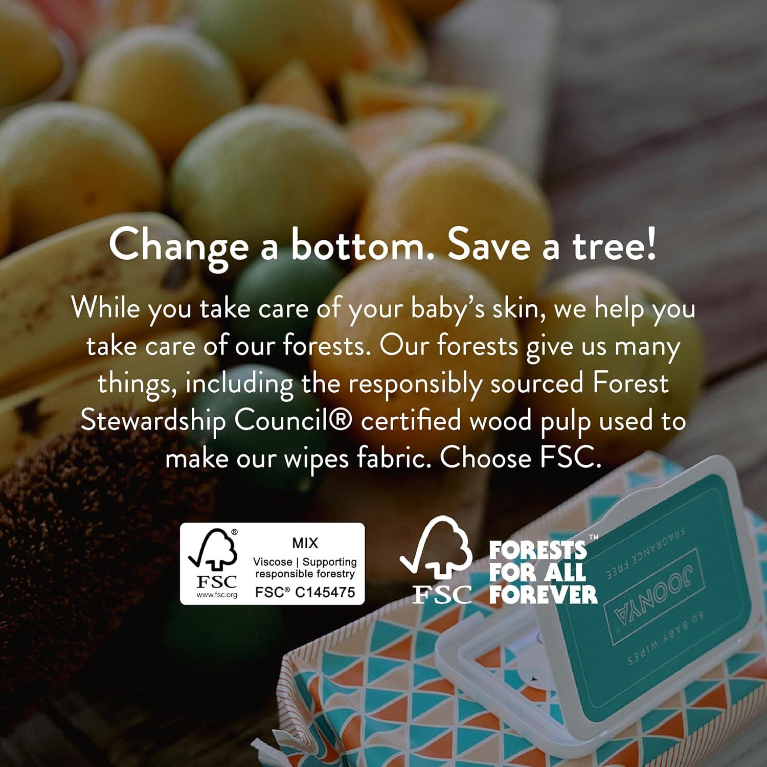 Toallitas para Bebés Joonya Sin Fragancia 240 Unidades Biodegradables