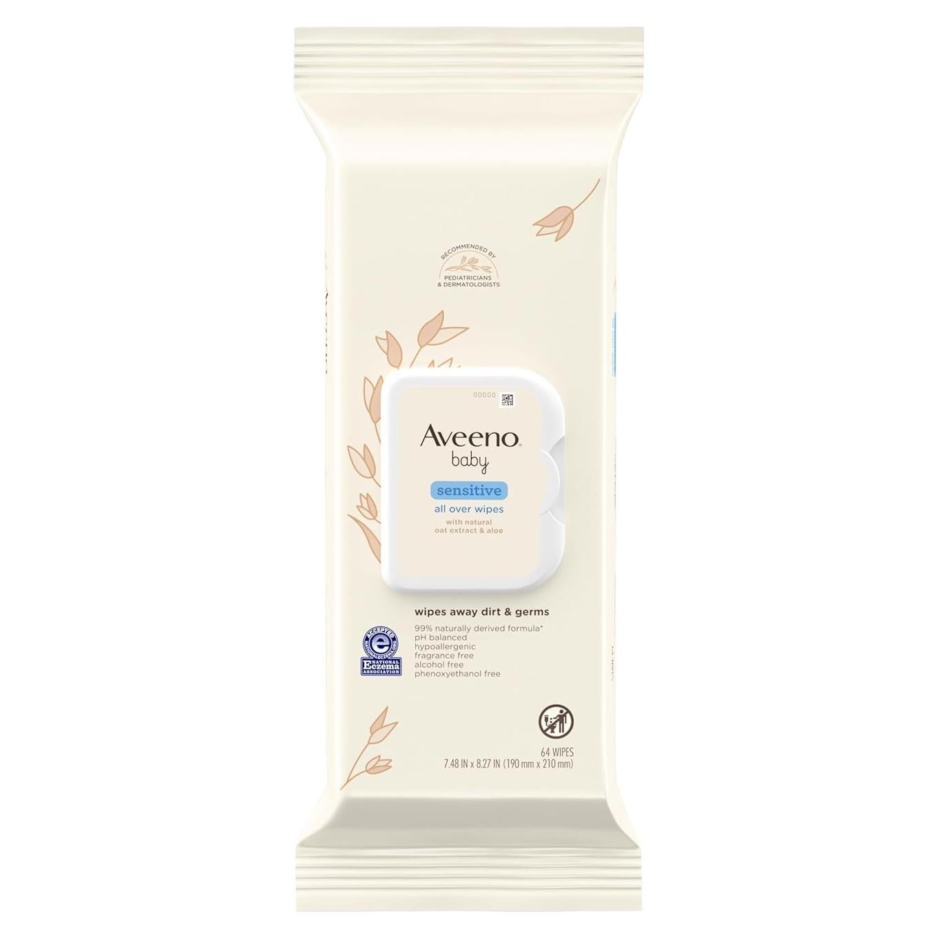 Toallitas Húmedas Todo en Uno Aveeno Baby 64 ct Sin Fragancia