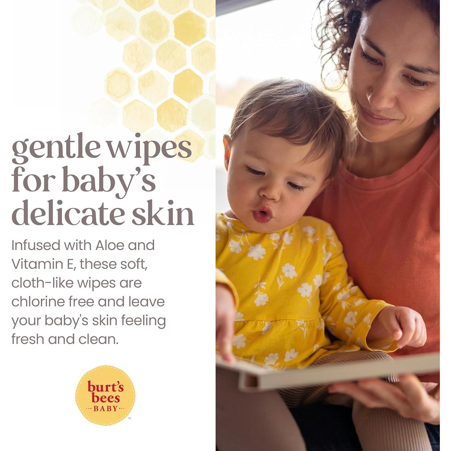 Toallitas para Bebés Burt's Bees Naturales Sin Fragancia 72 Unidades