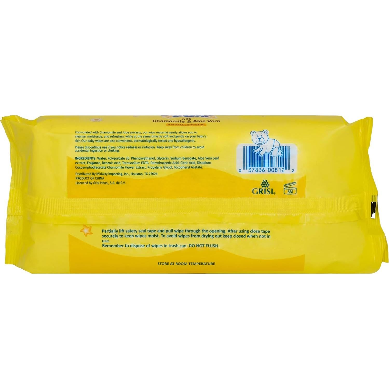 Toallitas Húmedas Ricitos de Oro para Bebé, 480 Toallitas Hipoalergénicas