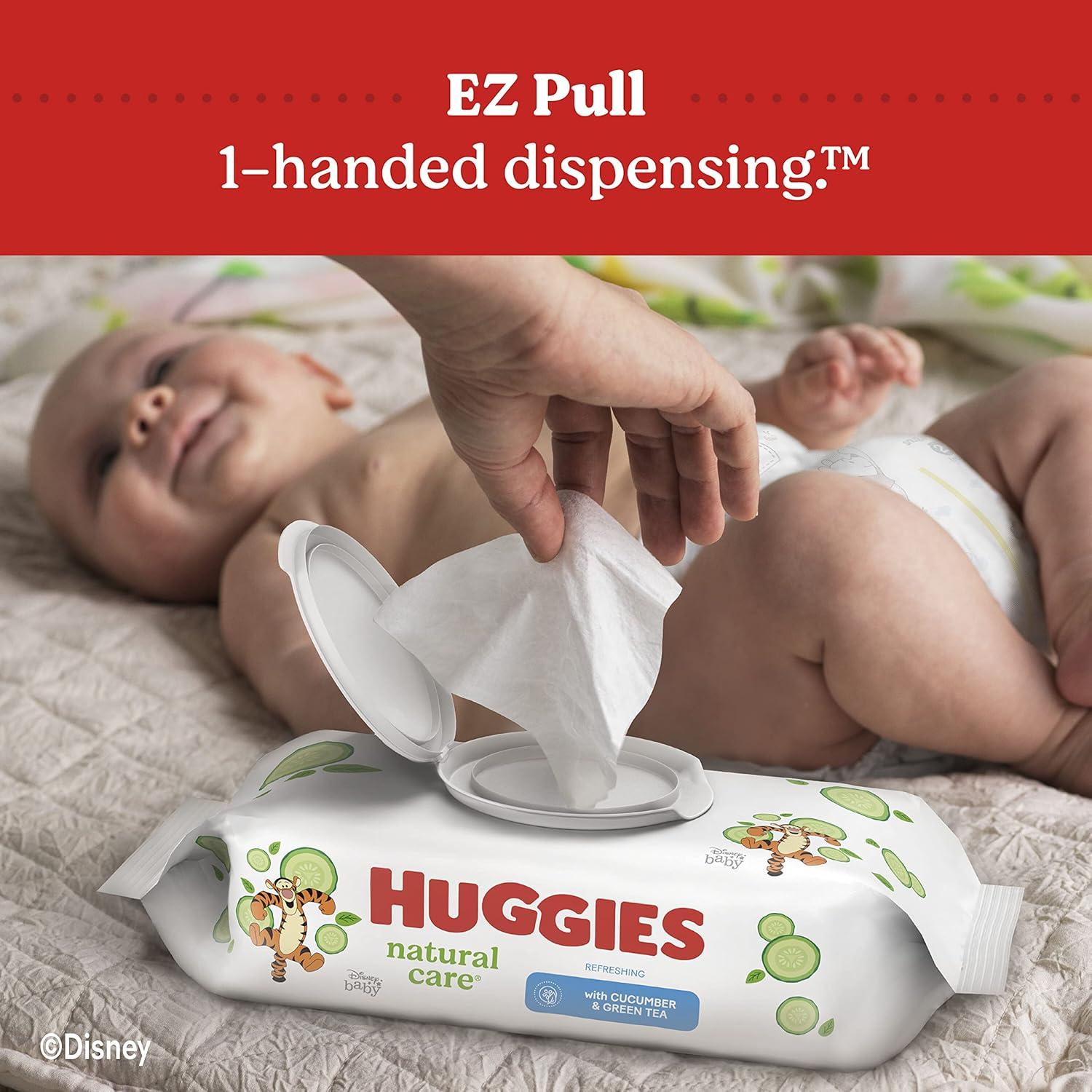 Toallitas Huggies Refrescantes para Bebés 184 Unidades Pepino Té Verde