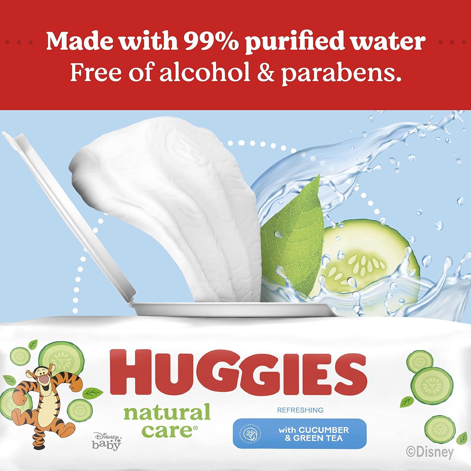 Toallitas Huggies Refrescantes para Bebés 184 Unidades Pepino Té Verde