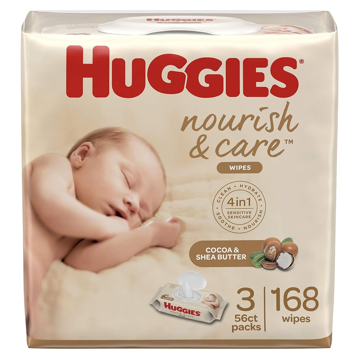 Toallitas Huggies Nourish & Care Aromatizadas 168 Unidades