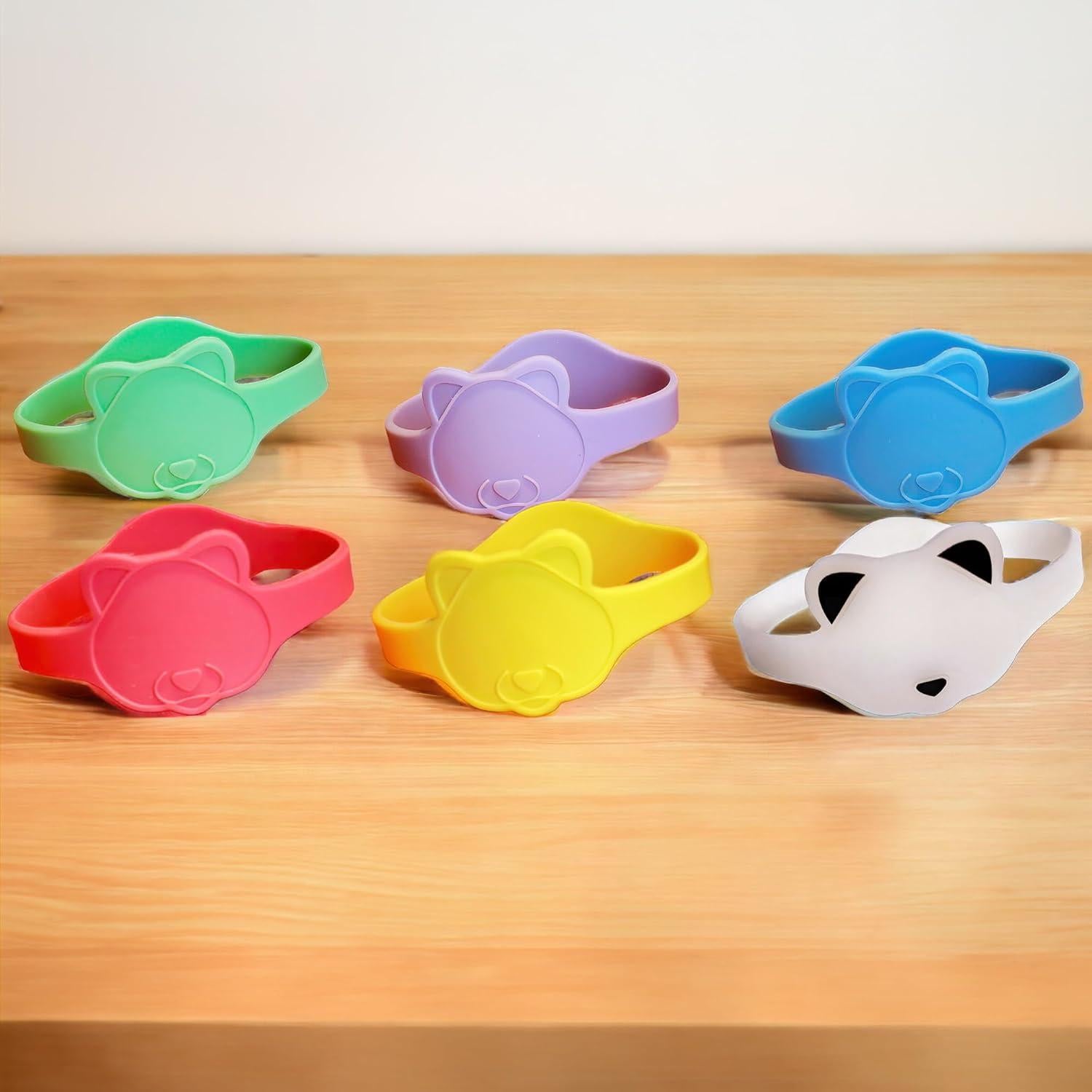 Etiquetas de Silicona Reutilizables para Botellas - Panda Multicolor