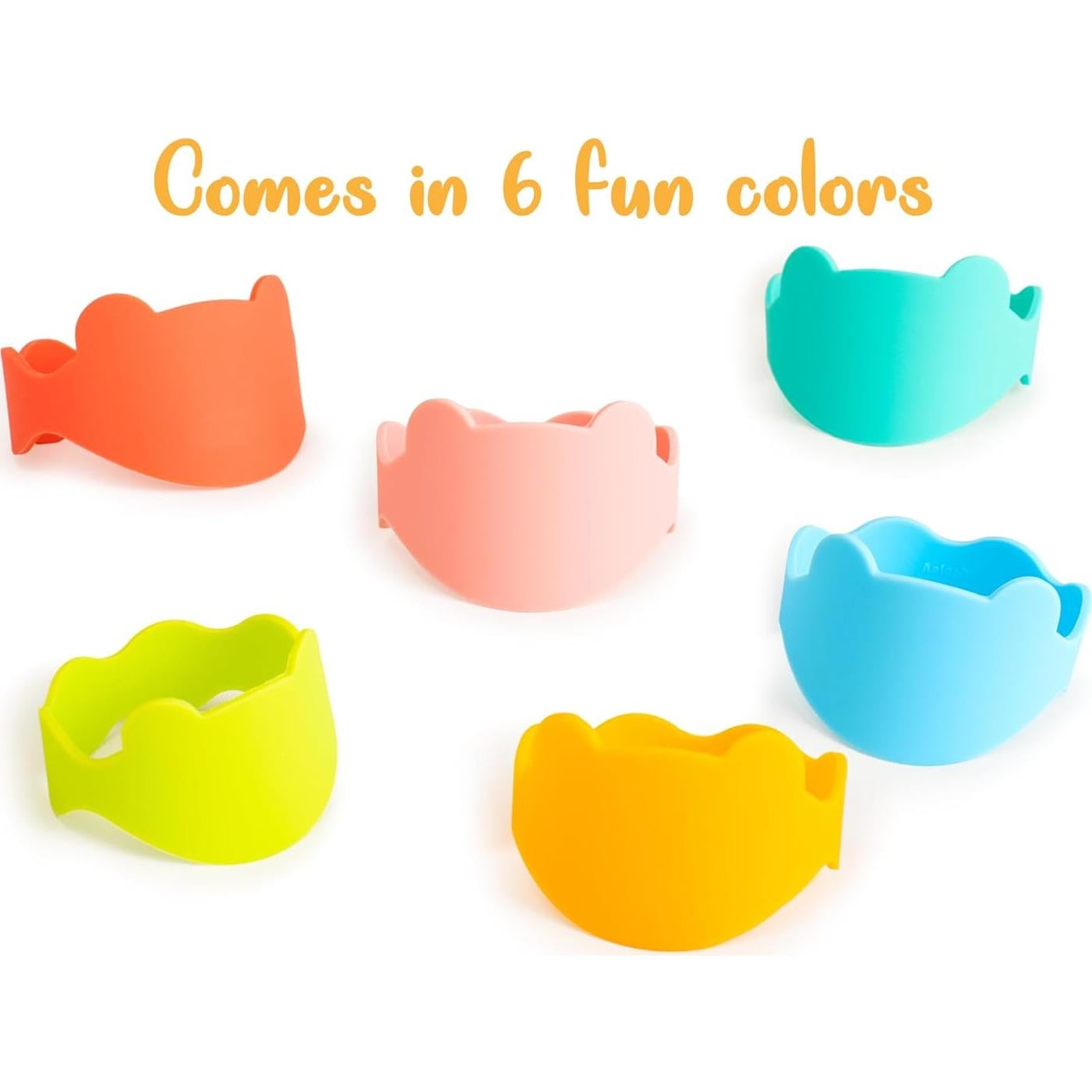 Etiquetas de Silicona Reutilizables Aelop para Botellas de Bebé - Paquete de 6