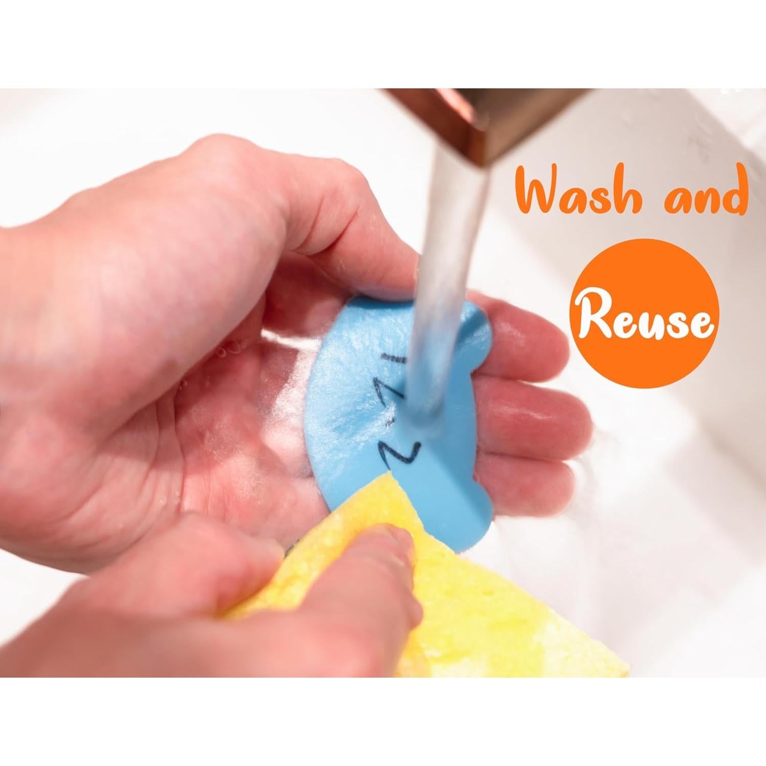 Etiquetas de Silicona Reutilizables Aelop para Botellas de Bebé - Paquete de 6