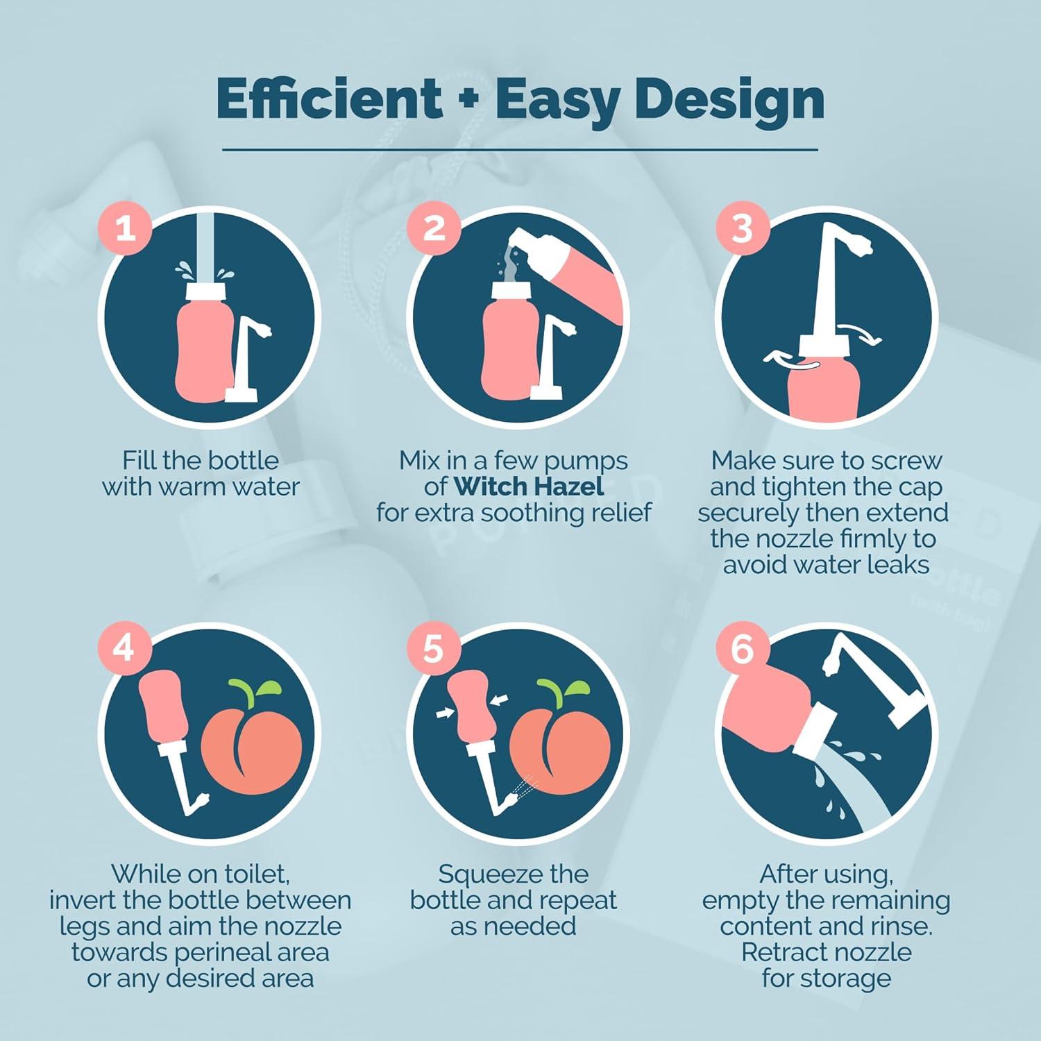 Botella Peri Popped 295 ml para Cuidado Postparto Rosa