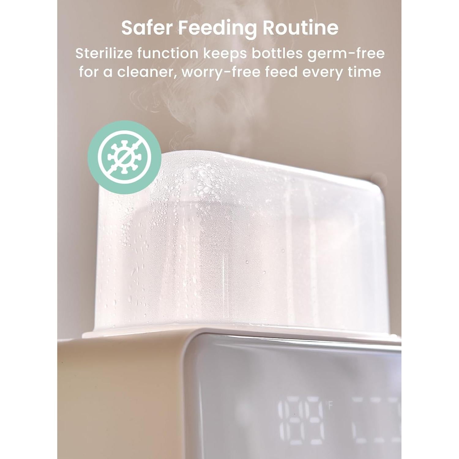 Calentador de Biberones Grownsy 10 en 1 Doble con Control de Temperatura