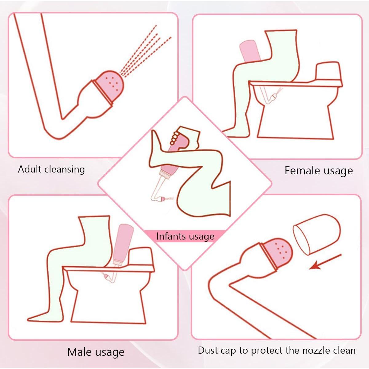 Botella Peri Premium Showvigor 350ml para Cuidado Postparto