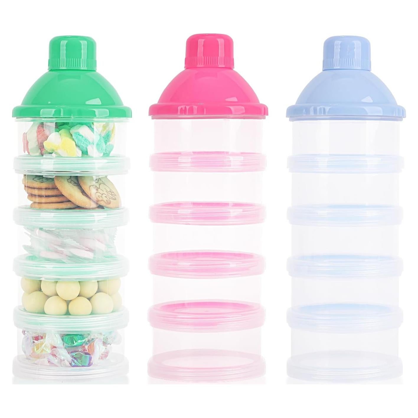 Paquete de 3 dispensadores de fórmula para bebés Manwetye