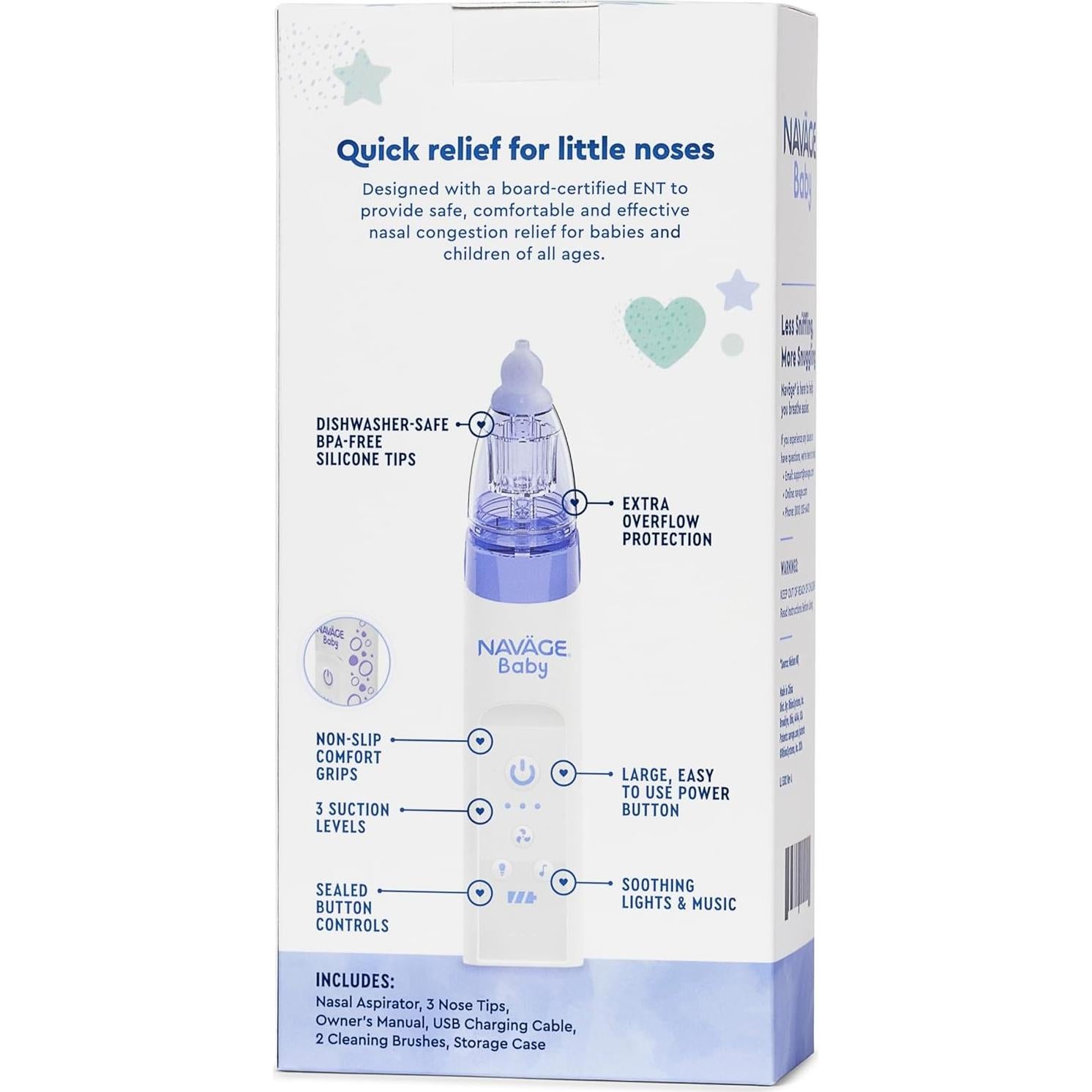 Aspirador Nasal Eléctrico Navage Baby - Suave y Seguro para Bebés