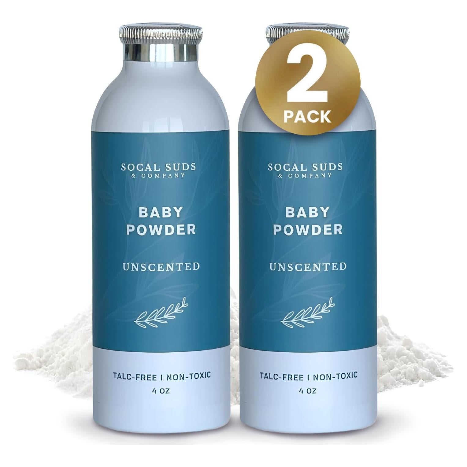 Polvo para Bebés Natural SoCal Suds 113.4g Sin Talco 2-Pack