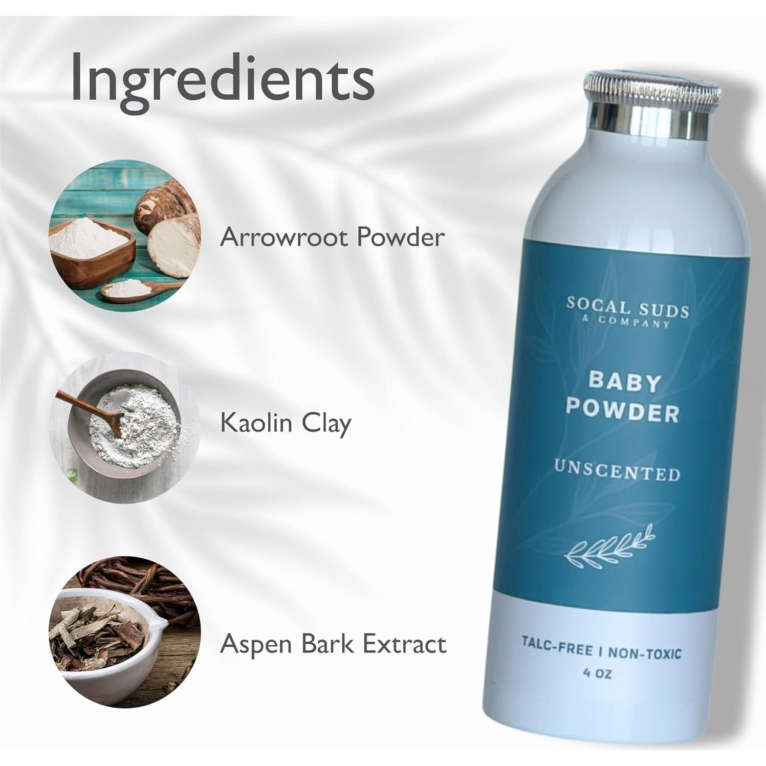 Polvo para Bebés Natural SoCal Suds 113.4g Sin Talco 2-Pack