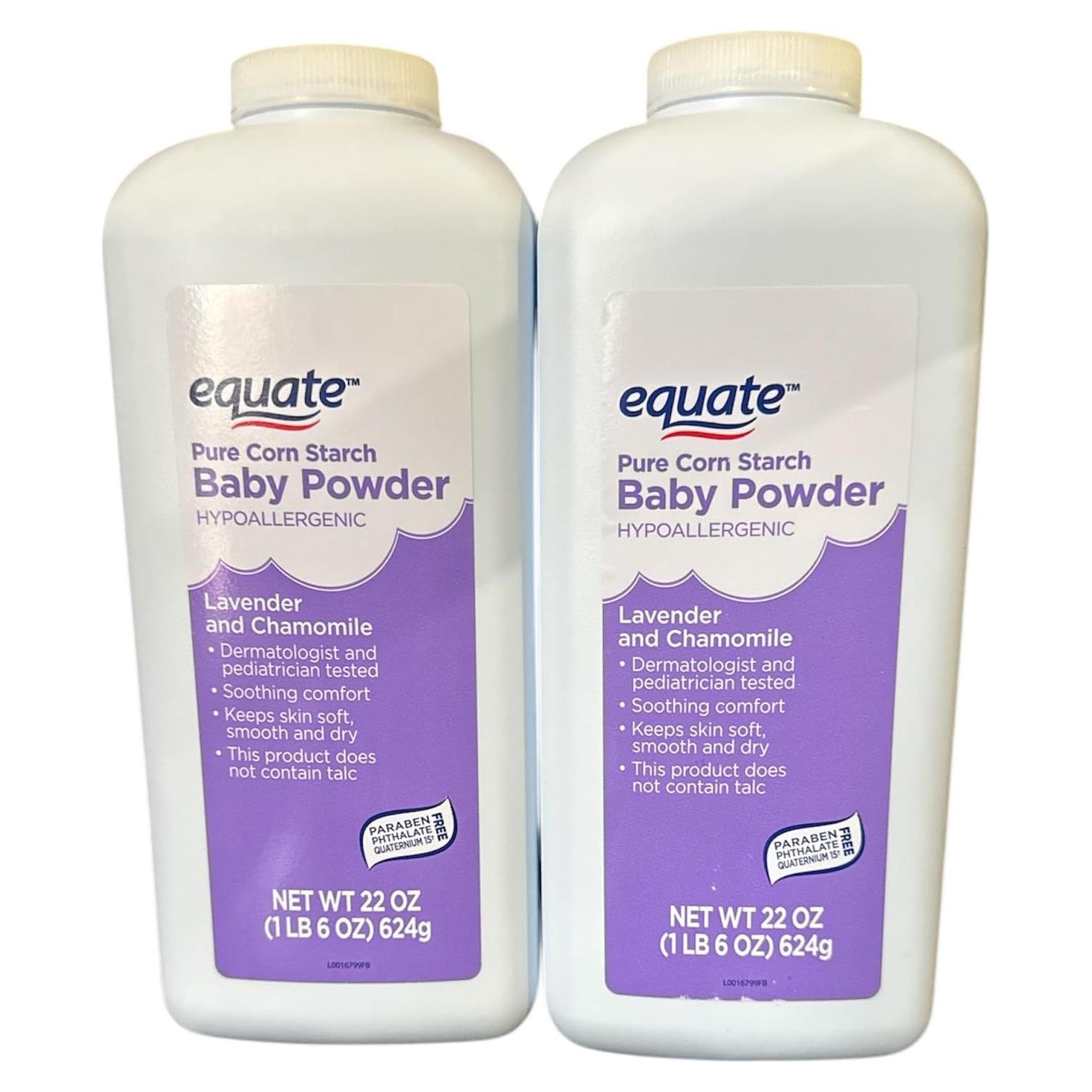 Polvo Hipoalergénico para Bebé Equate 0.82kg Almidón de Maíz Lavanda