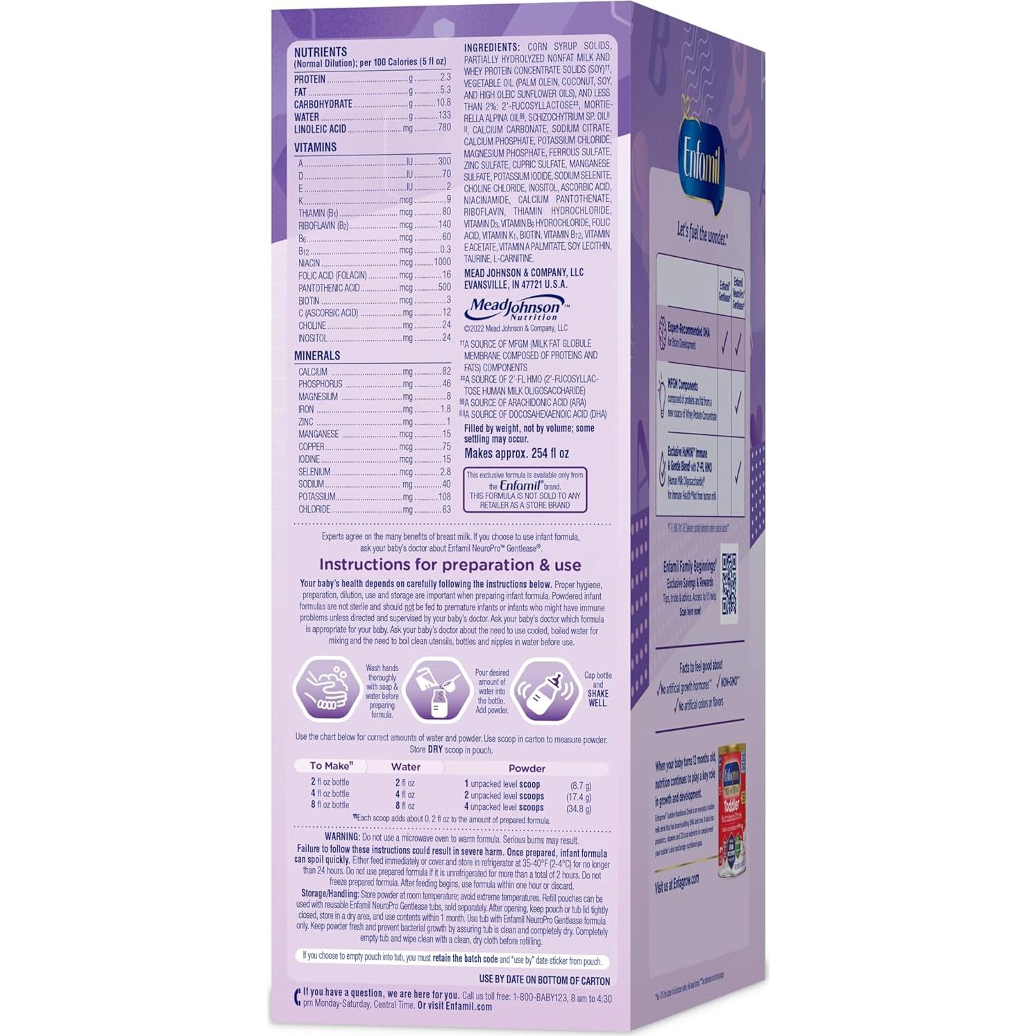 Fórmula Infantil Enfamil NeuroPro Gentlease 997.9 g DHA