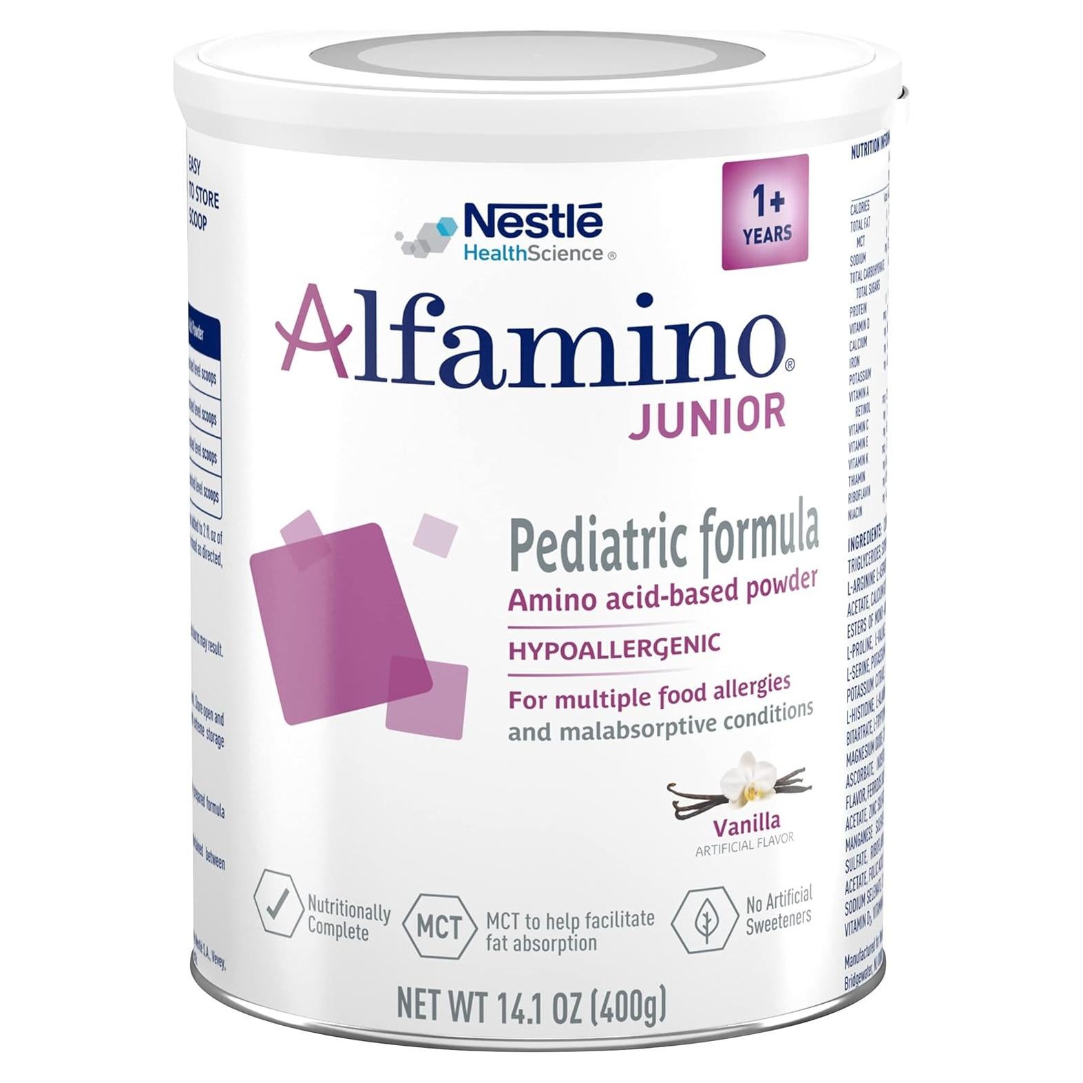 Fórmula Pediátrica Hipoalergénica Alfamino Junior 400g Vainilla