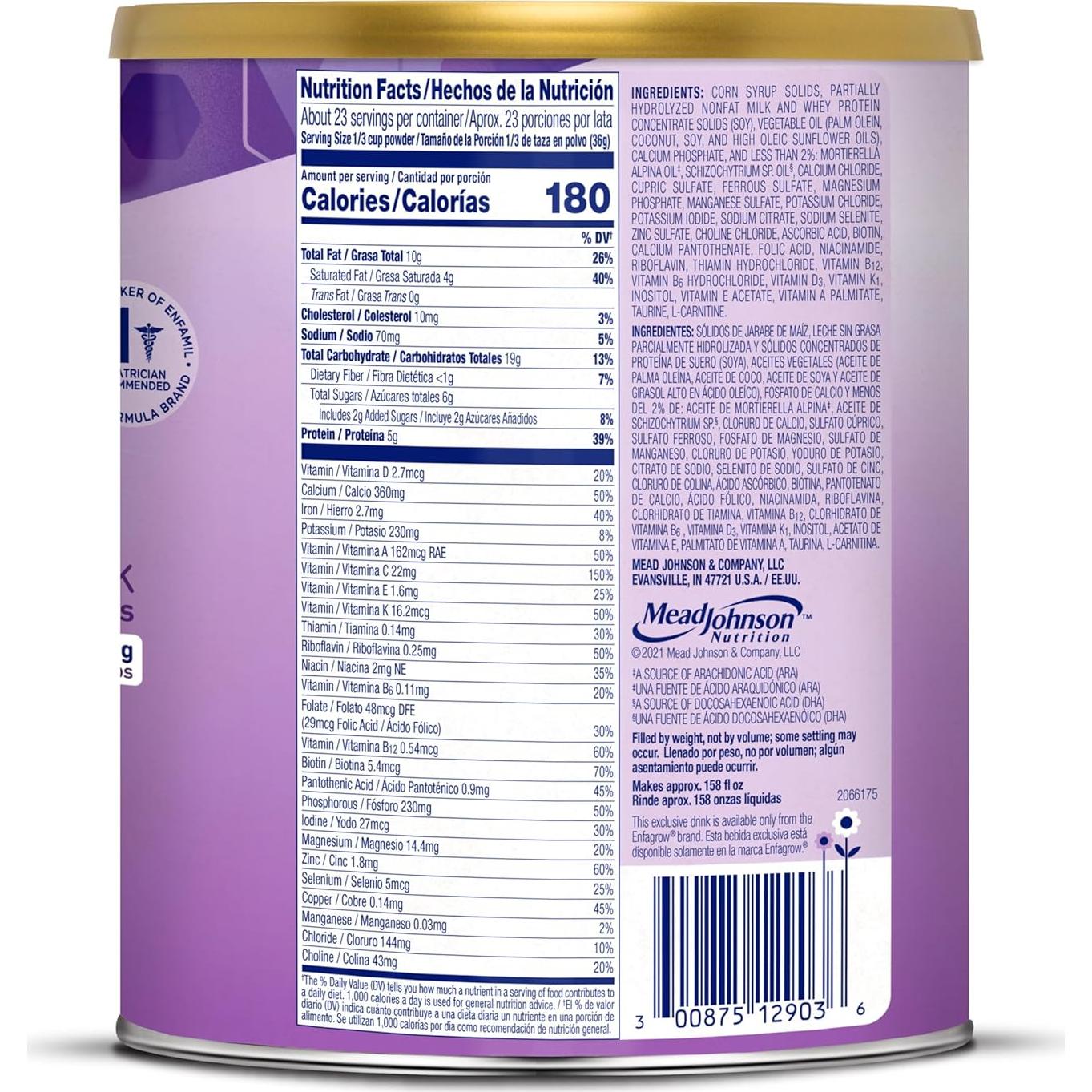 Enfagrow Gentlease Bebida Nutricional 825 g para Niños