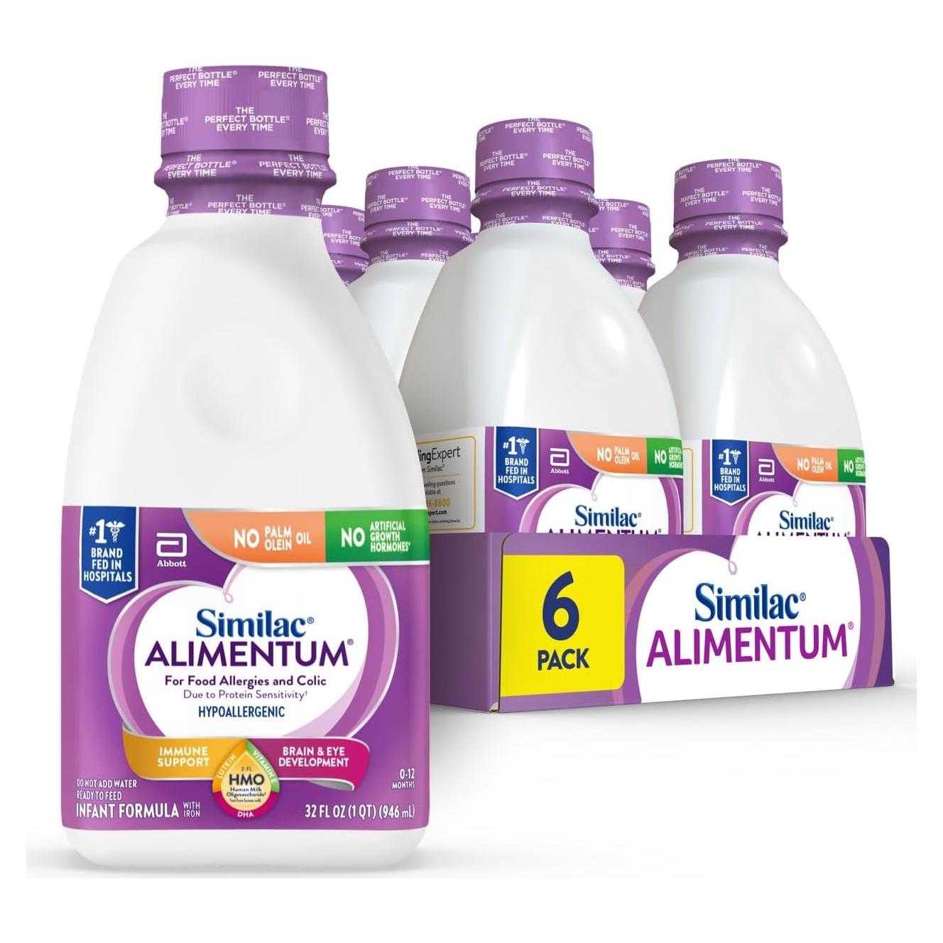 Similac Alimentum Fórmula Infantil Hipoalergénica 32 oz x6