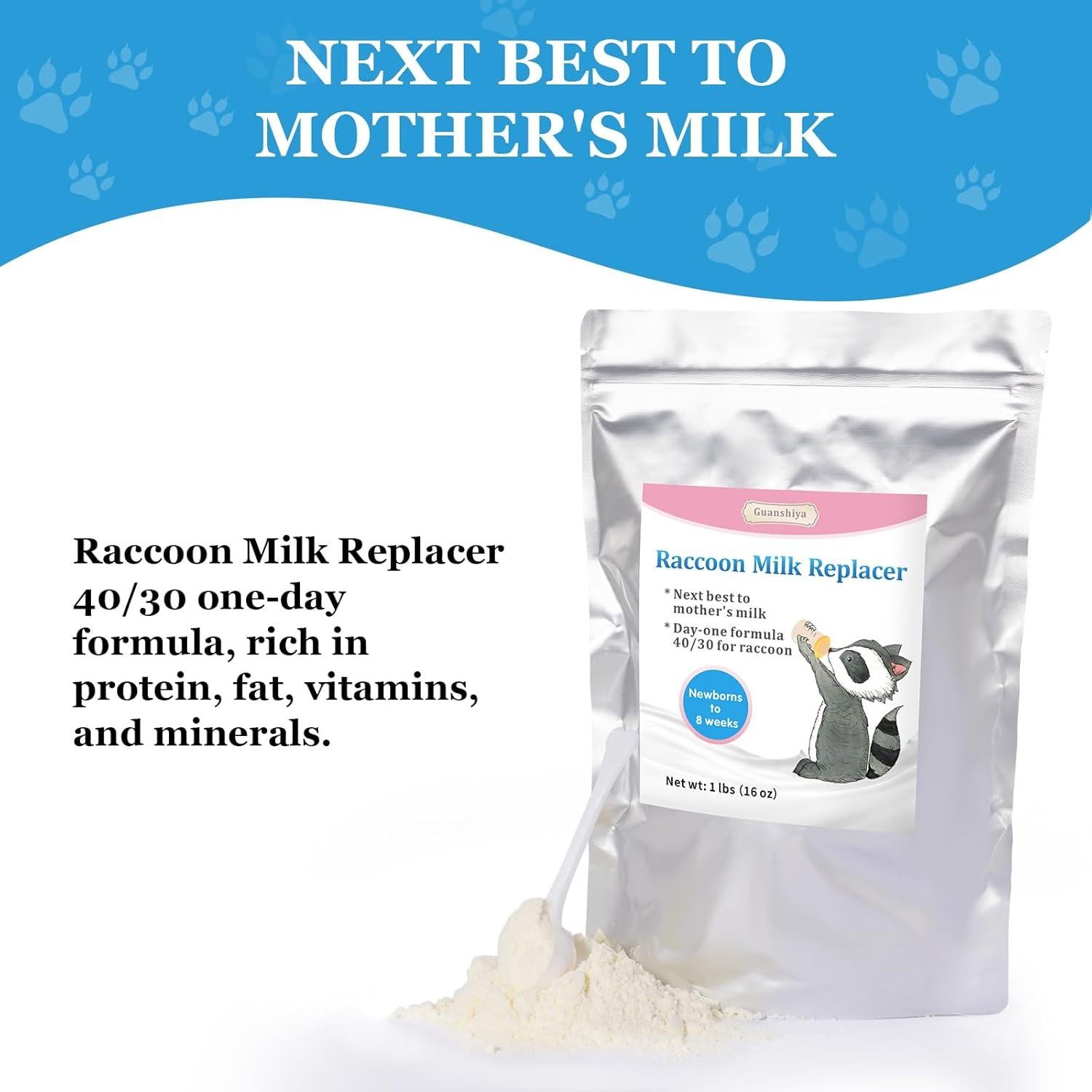 Fórmula de Reemplazo de Leche para Mapaches Guanshiya 0.45 kg