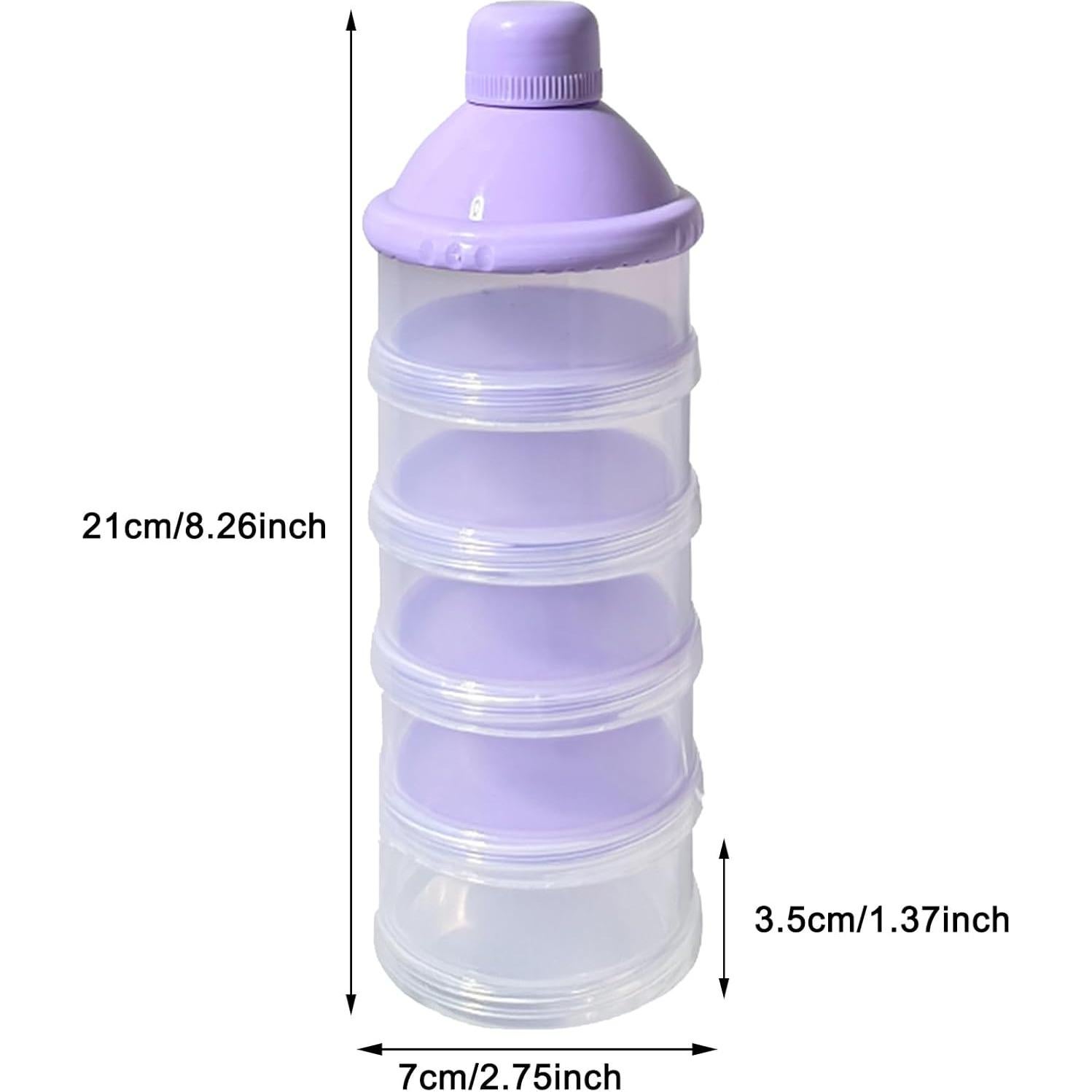 Dispensador de Fórmula Portátil Manwetye 2 PCS 5 Capas